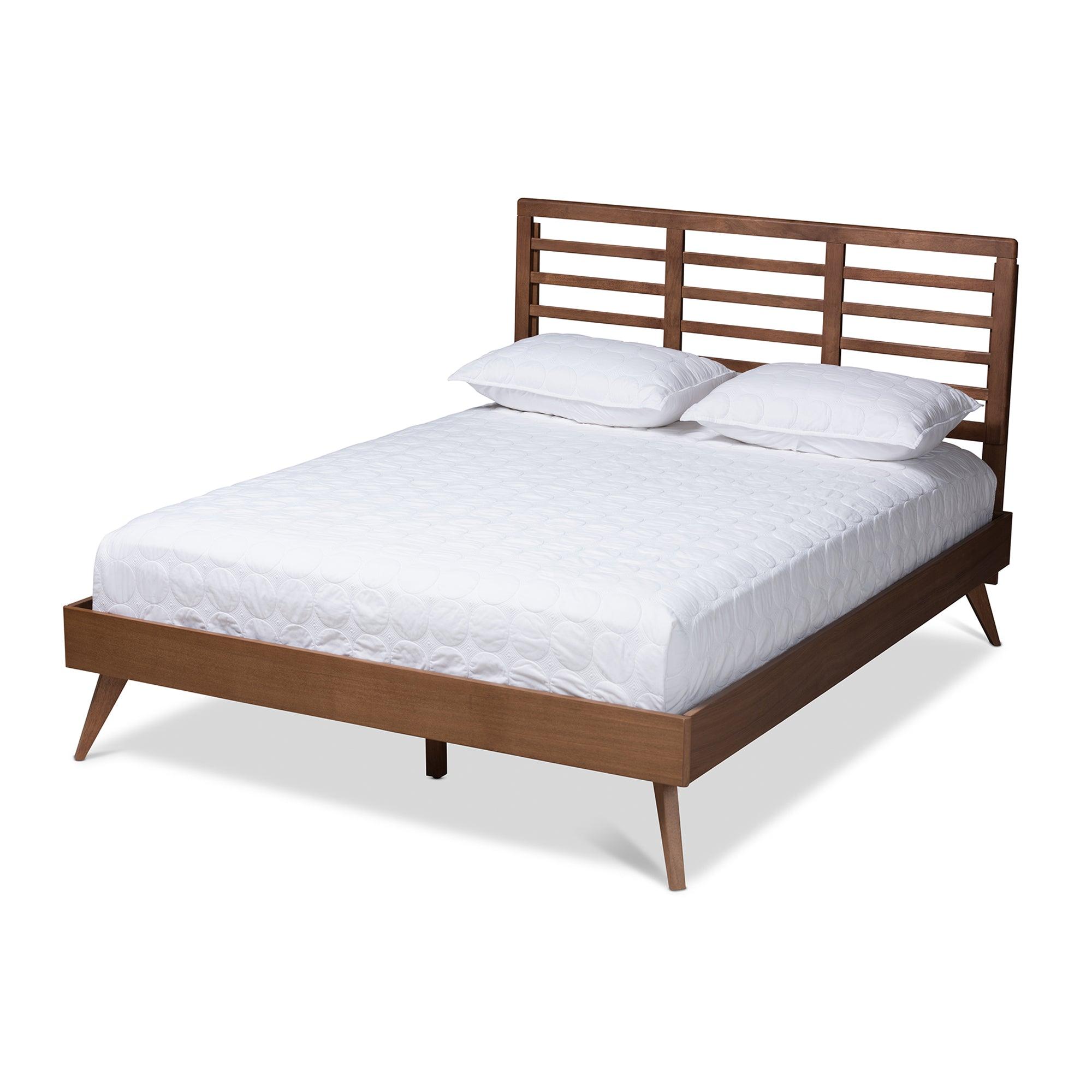 Calisto Mid-Century Modern Finished Wood Platform Bed