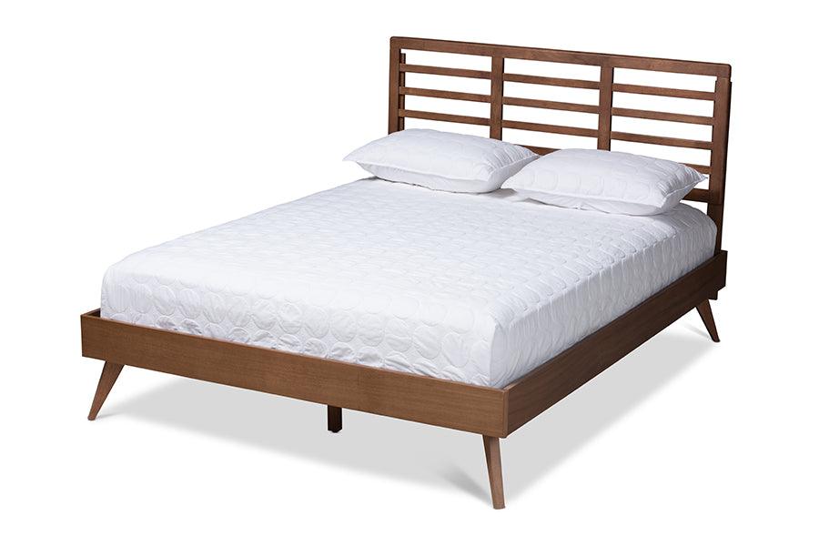 Calisto Mid-Century Modern Finished Wood Platform Bed