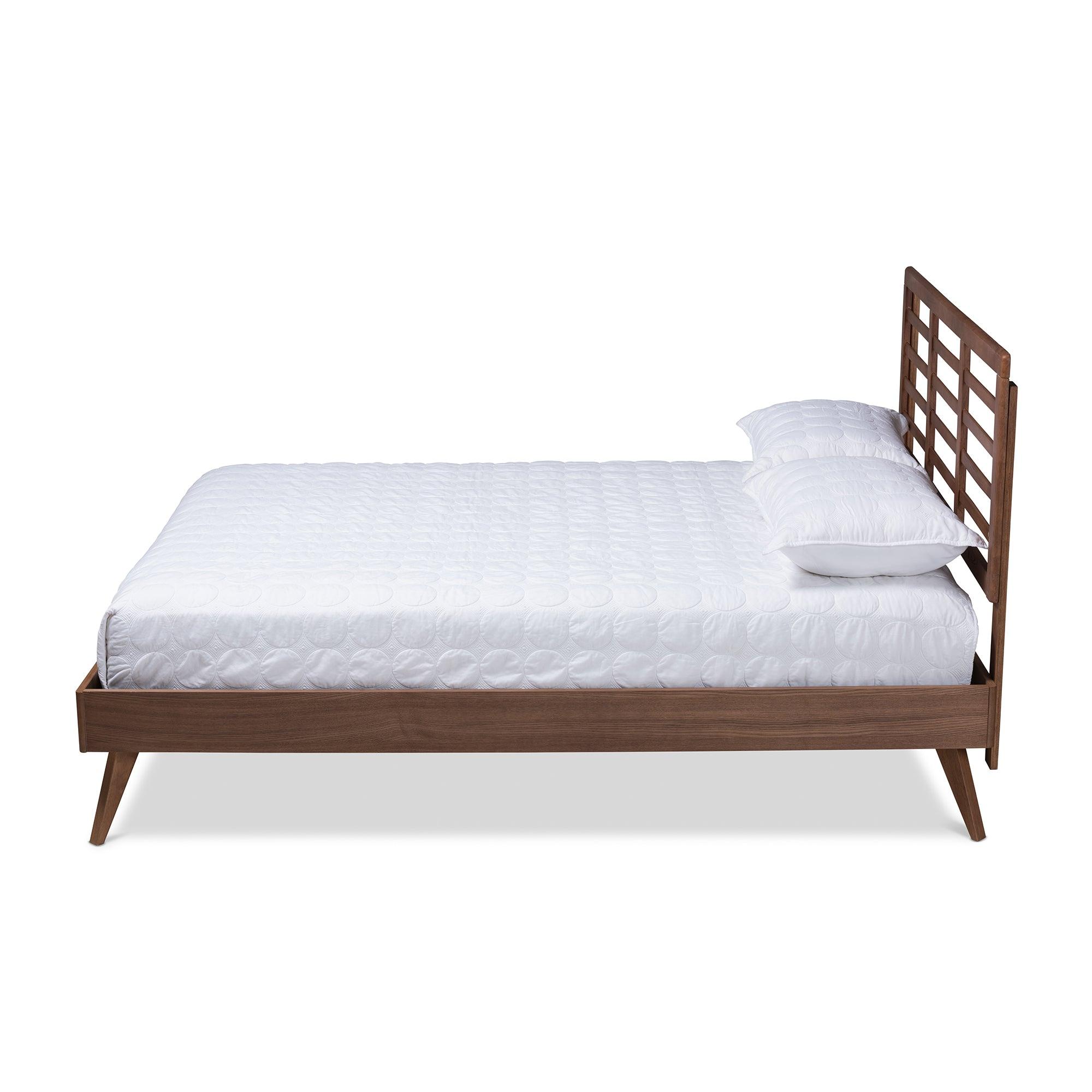 Calisto Mid-Century Modern Finished Wood Platform Bed