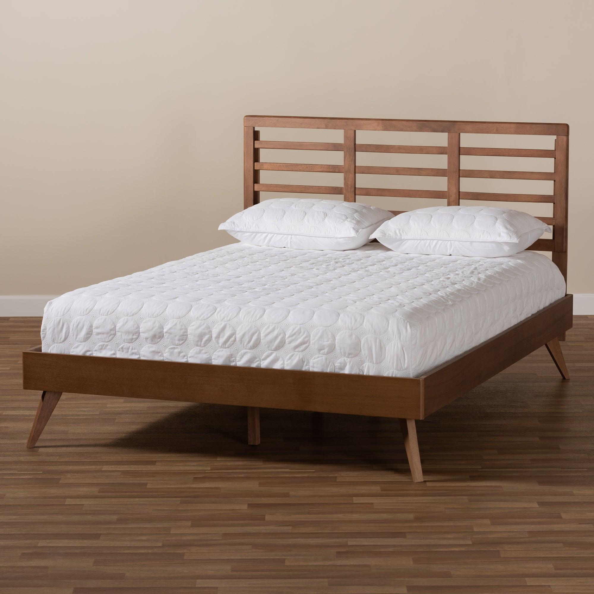 Calisto Mid-Century Modern Finished Wood Platform Bed