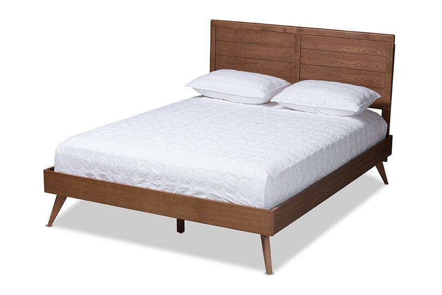 Artemis Mid-Century Modern Finished Wood Platform Bed