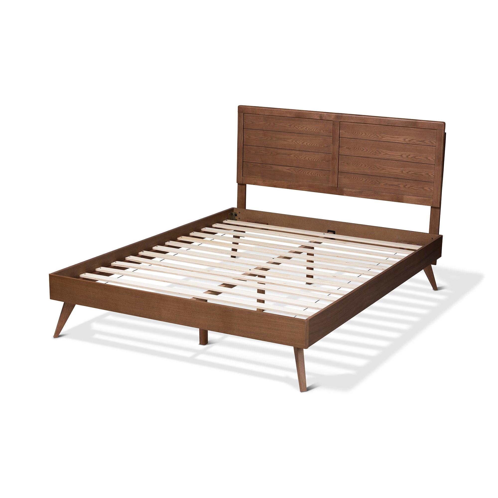 Artemis Mid-Century Modern Finished Wood Platform Bed