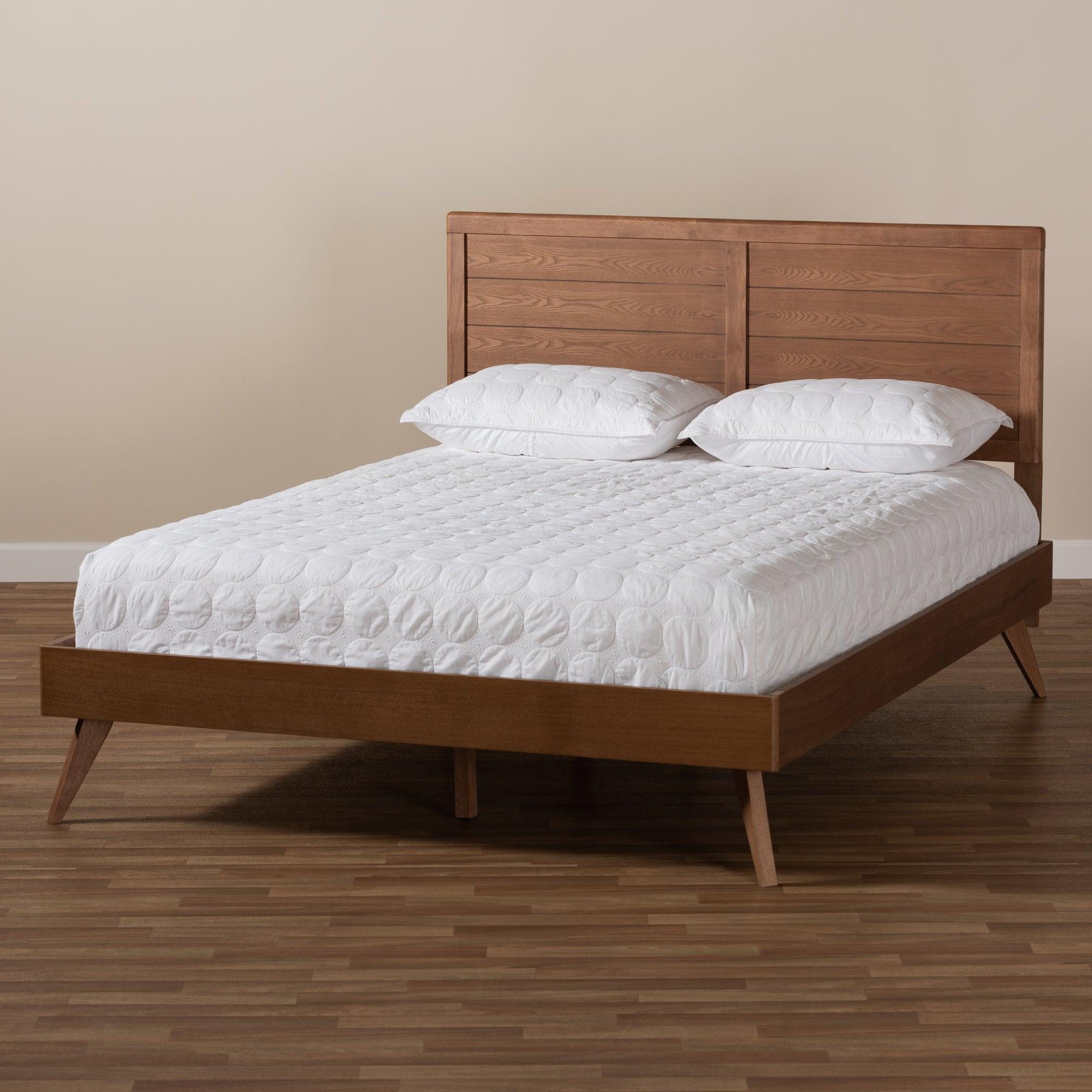 Artemis Mid-Century Modern Finished Wood Platform Bed