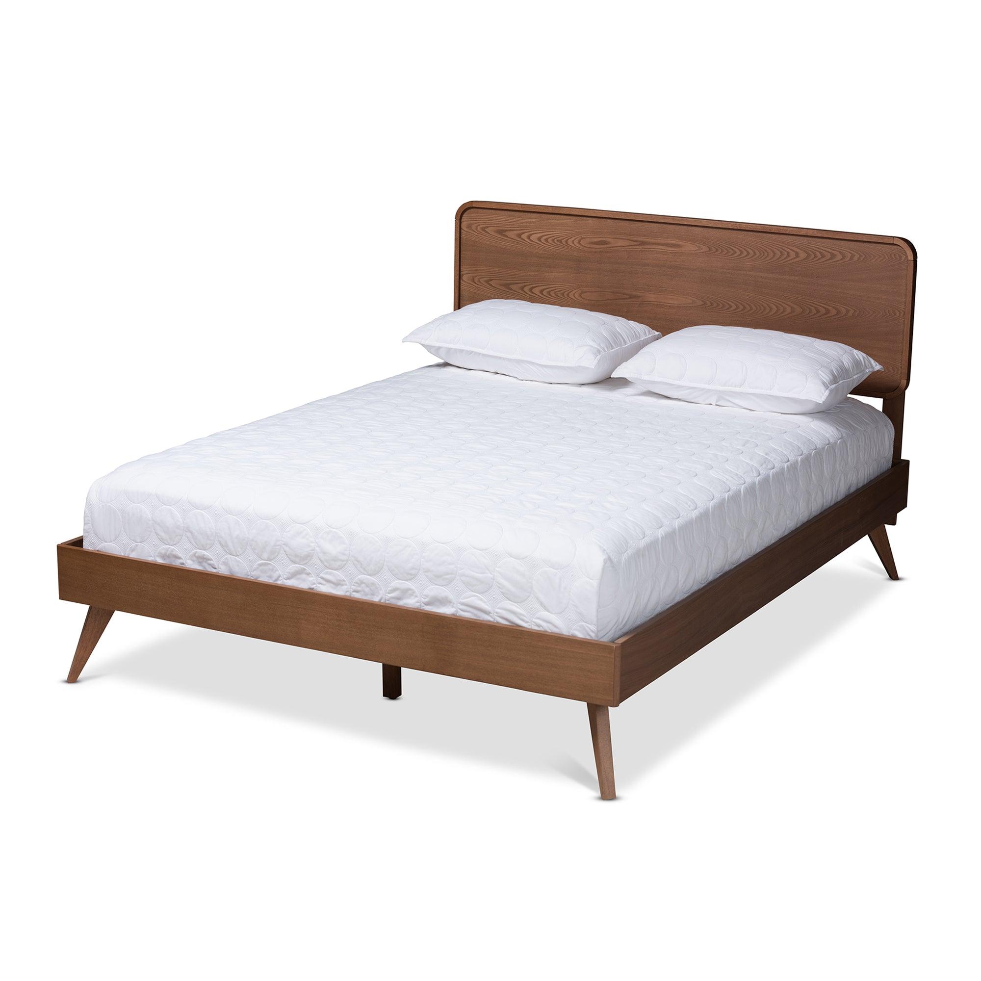 Demeter Mid-Century Modern Finished Wood Platform Bed