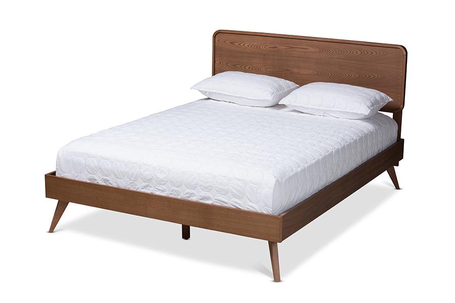 Demeter Mid-Century Modern Finished Wood Platform Bed