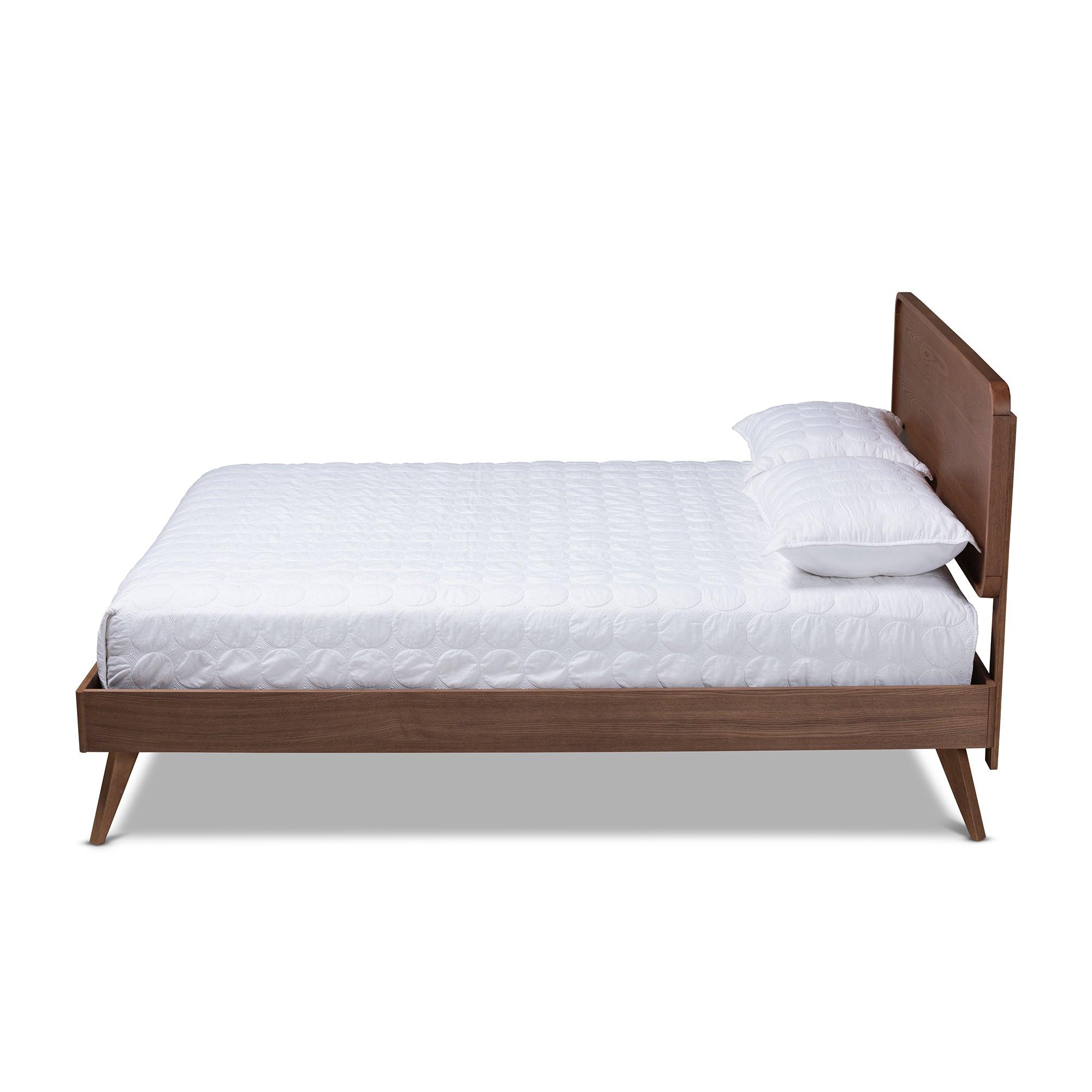 Demeter Mid-Century Modern Finished Wood Platform Bed