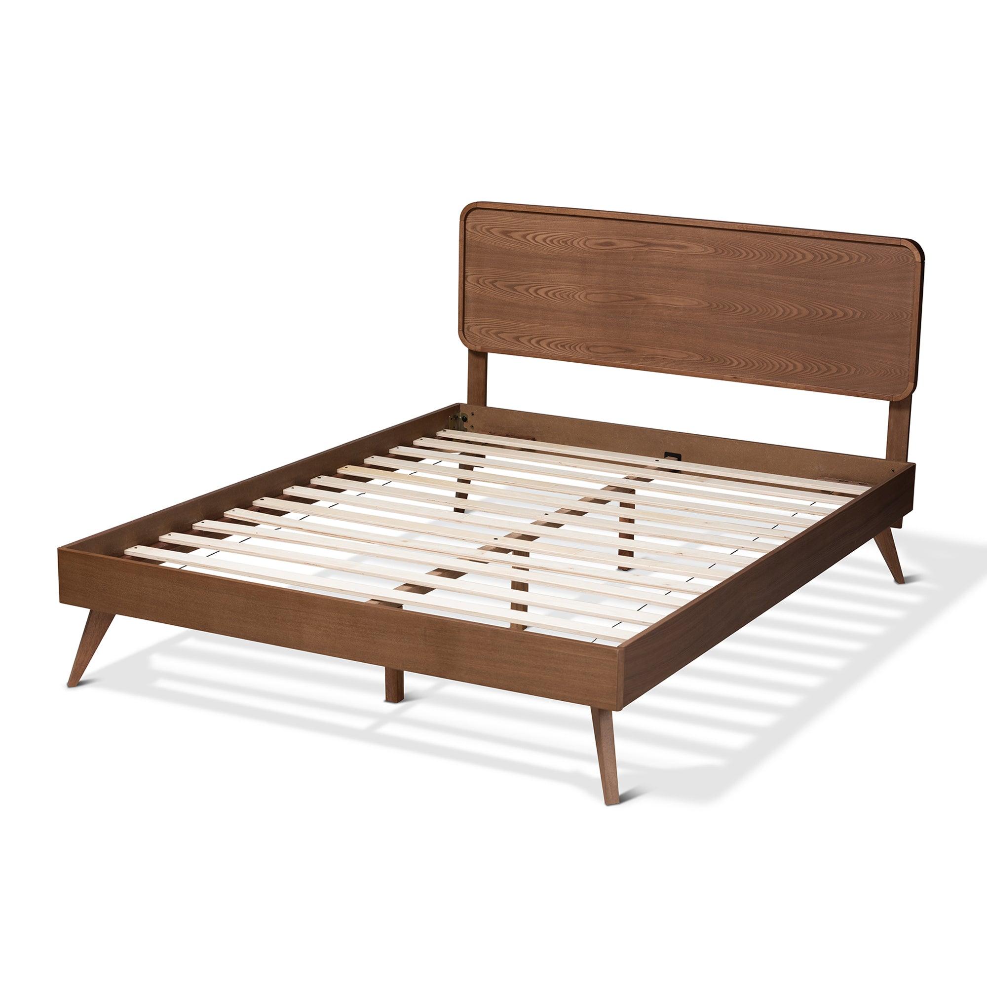 Demeter Mid-Century Modern Finished Wood Platform Bed