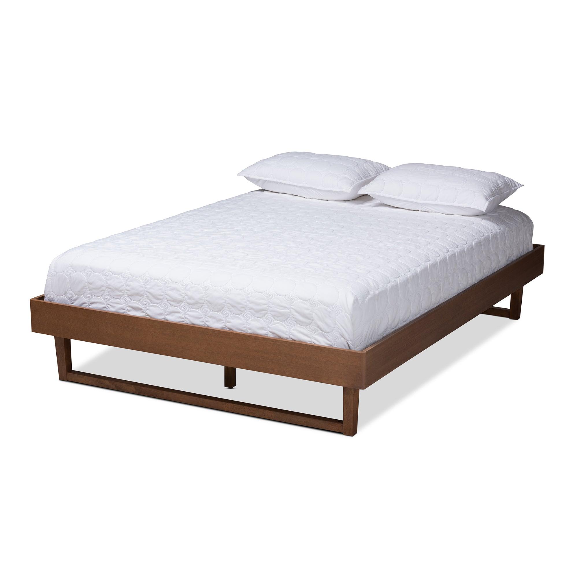 Liliya Mid-Century Modern Finished Wood Platform Bed Frame