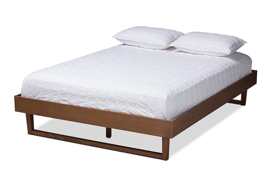 Liliya Mid-Century Modern Finished Wood Platform Bed Frame