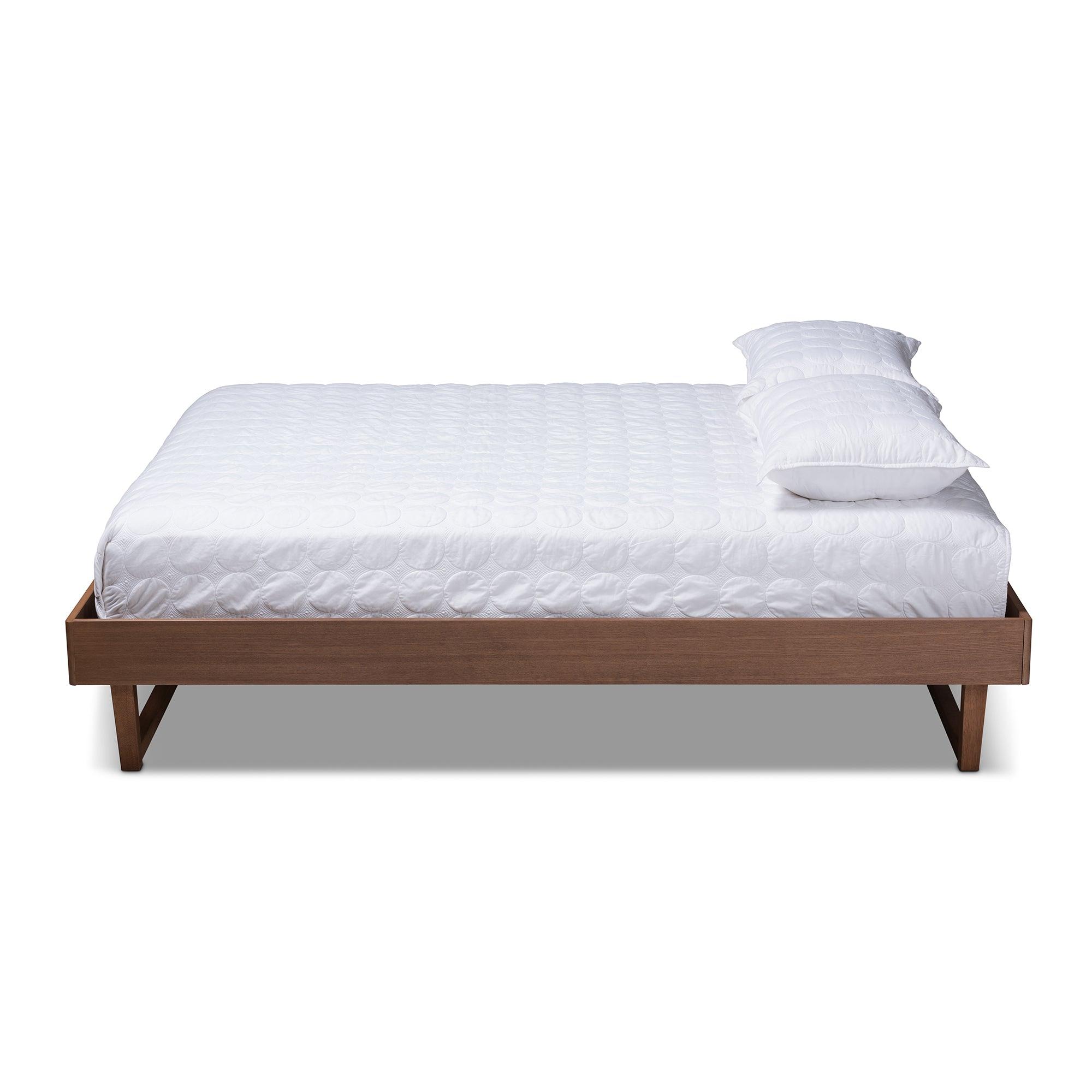 Liliya Mid-Century Modern Finished Wood Platform Bed Frame