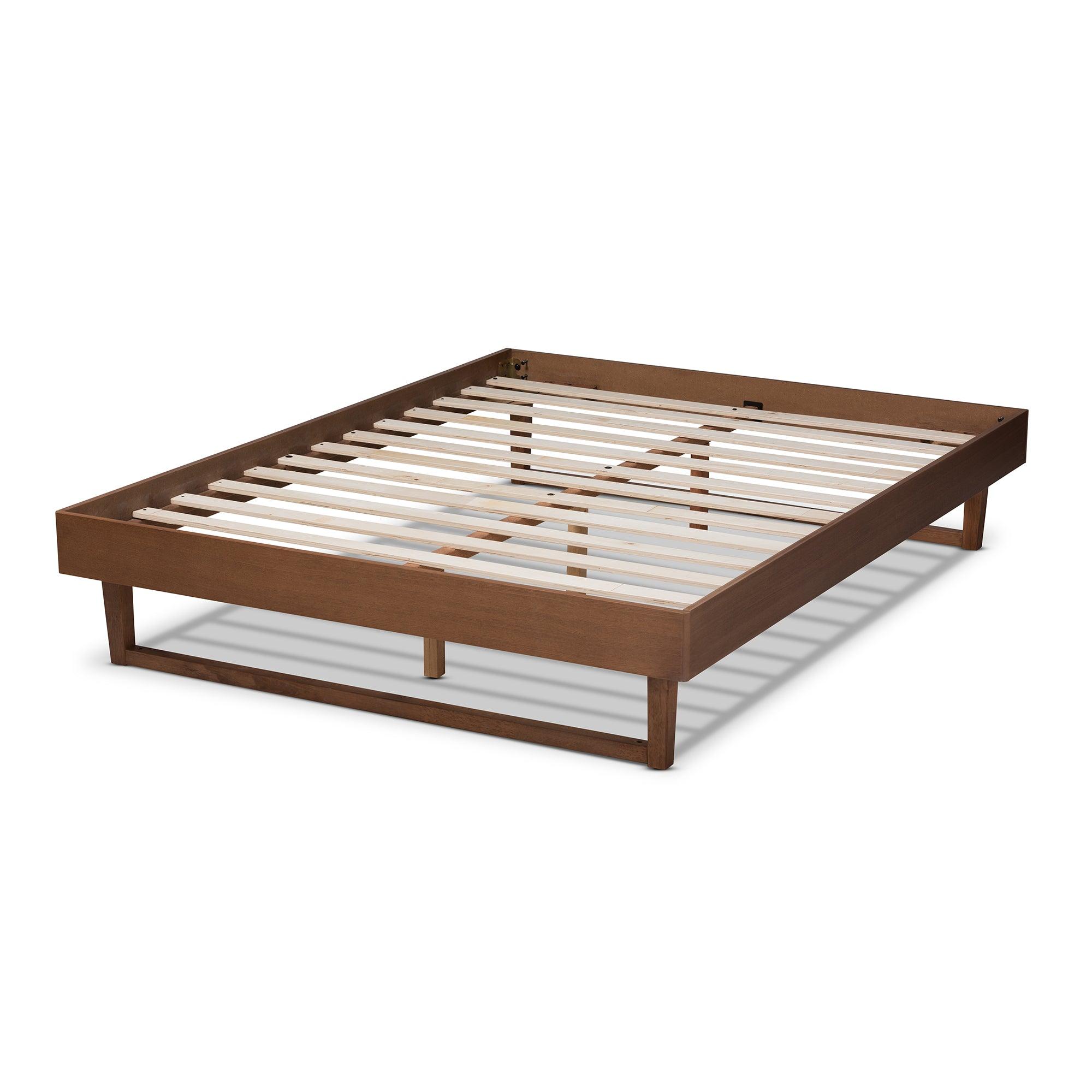 Liliya Mid-Century Modern Finished Wood Platform Bed Frame