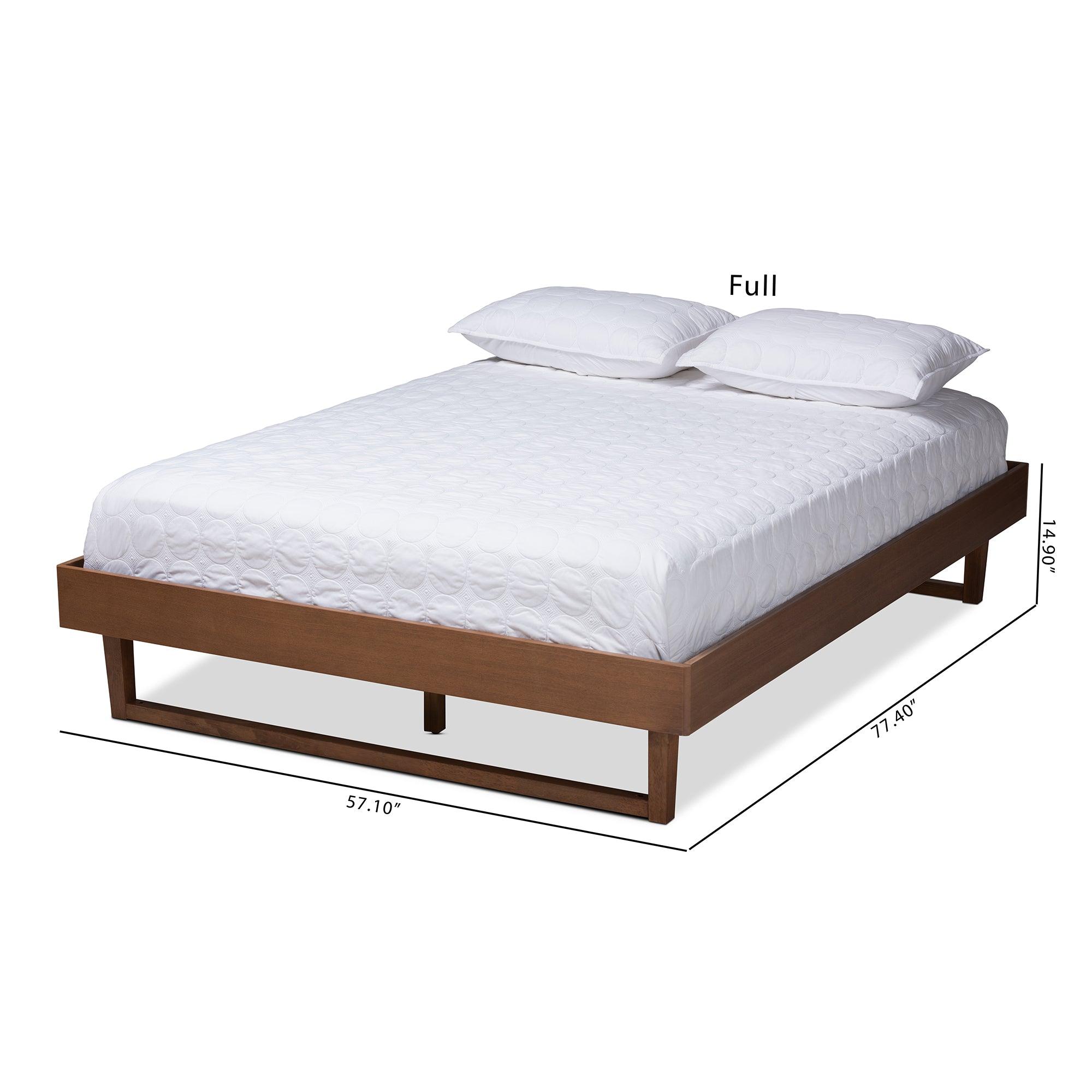 Liliya Mid-Century Modern Finished Wood Platform Bed Frame