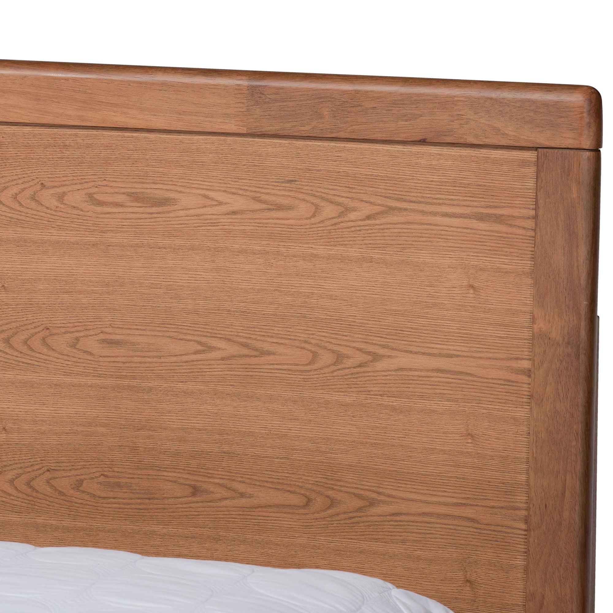 Aras Modern and Contemporary Transitional Ash Finished Wood 3-Drawer Platform Storage Bed