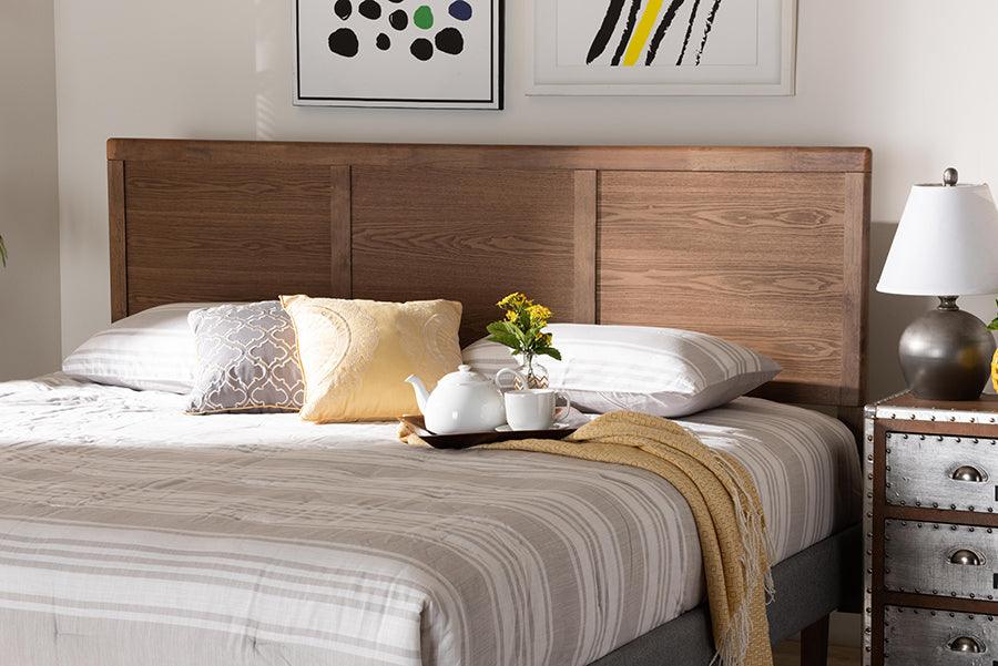 Raya Mid-Century Modern Finished Wood Headboard