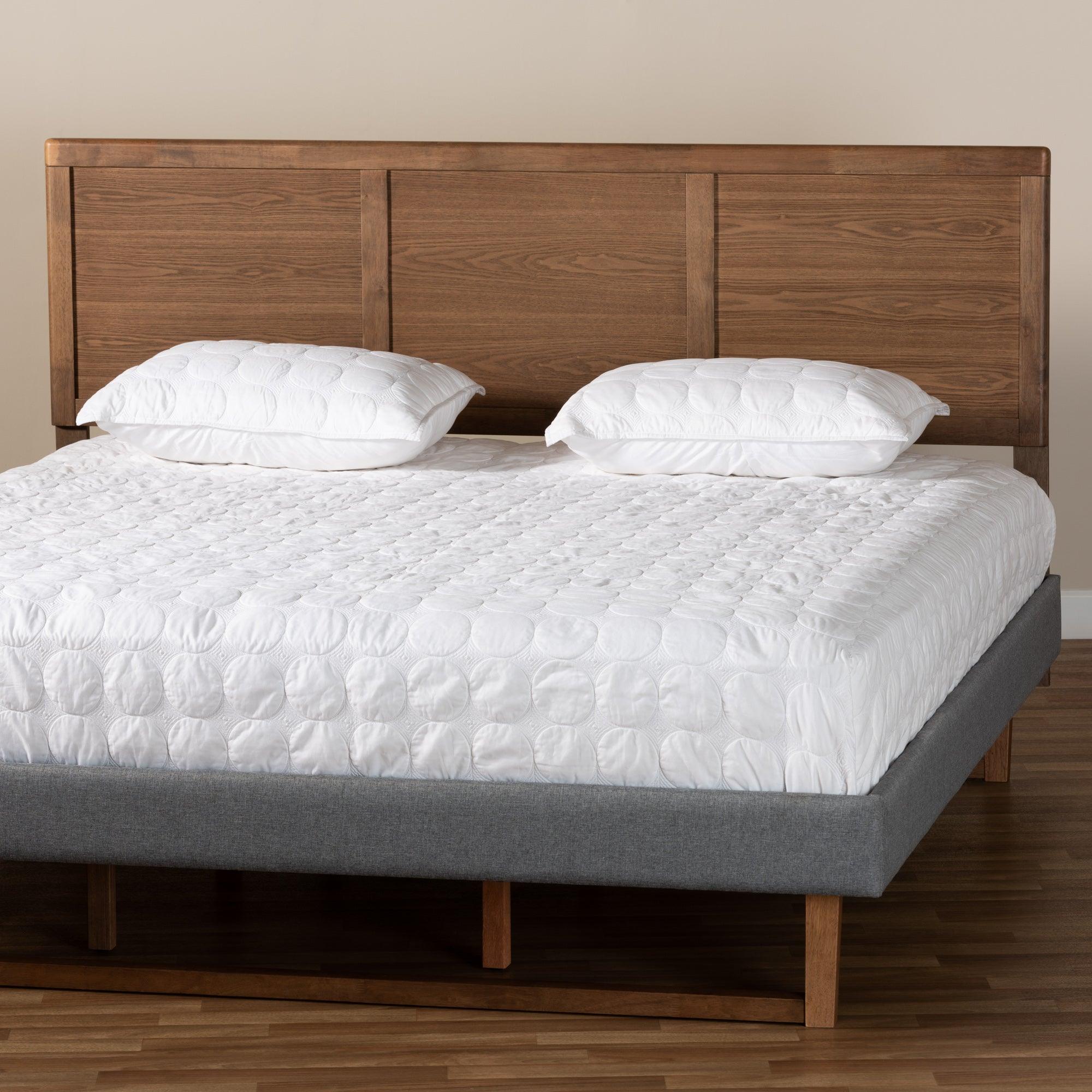 Raya Mid-Century Modern Finished Wood Headboard