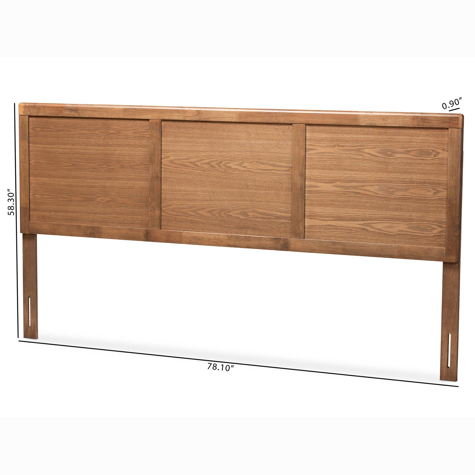 Raya Mid-Century Modern Finished Wood Headboard