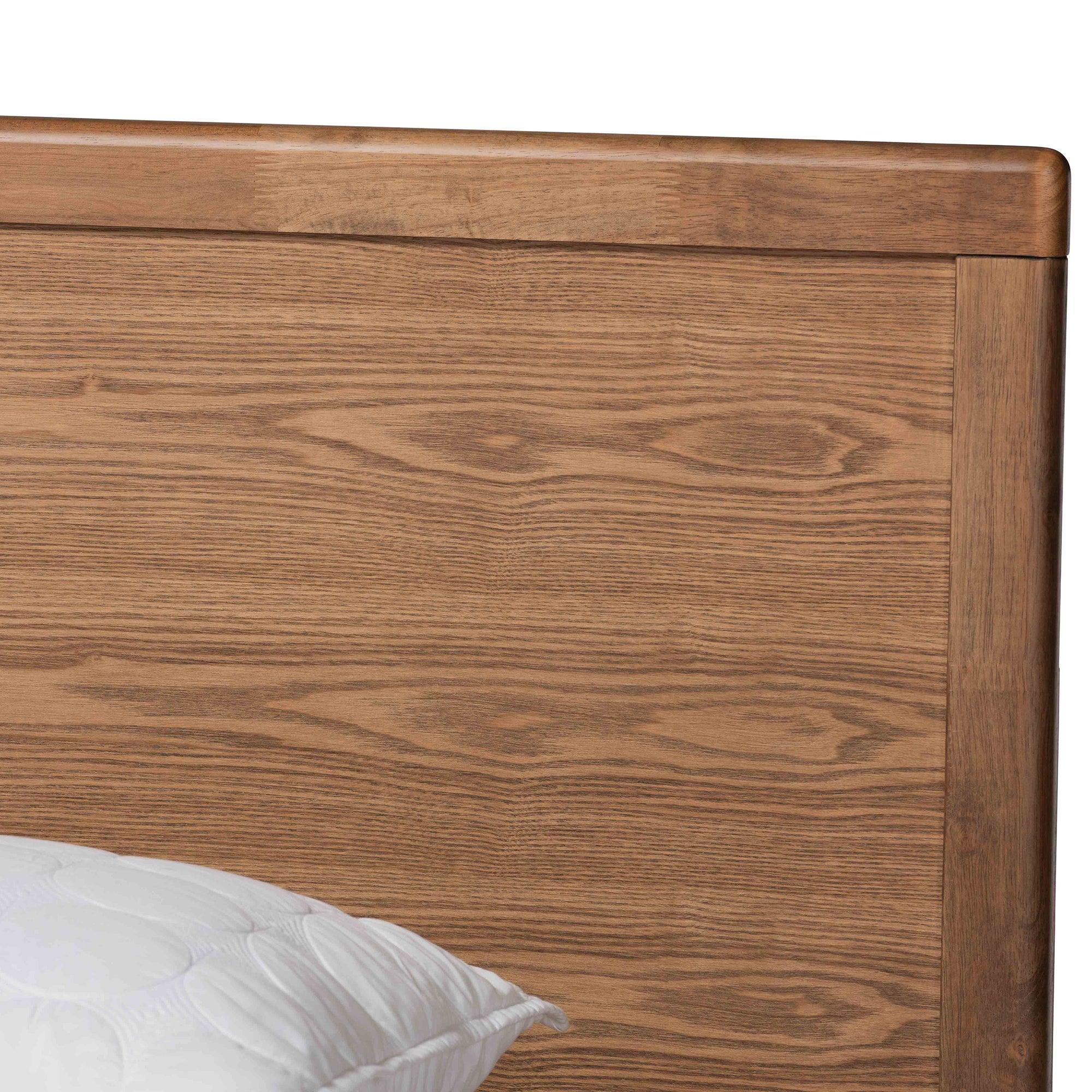 Aras Modern and Contemporary Transitional Ash Finished Wood 3-Drawer Platform Storage Bed