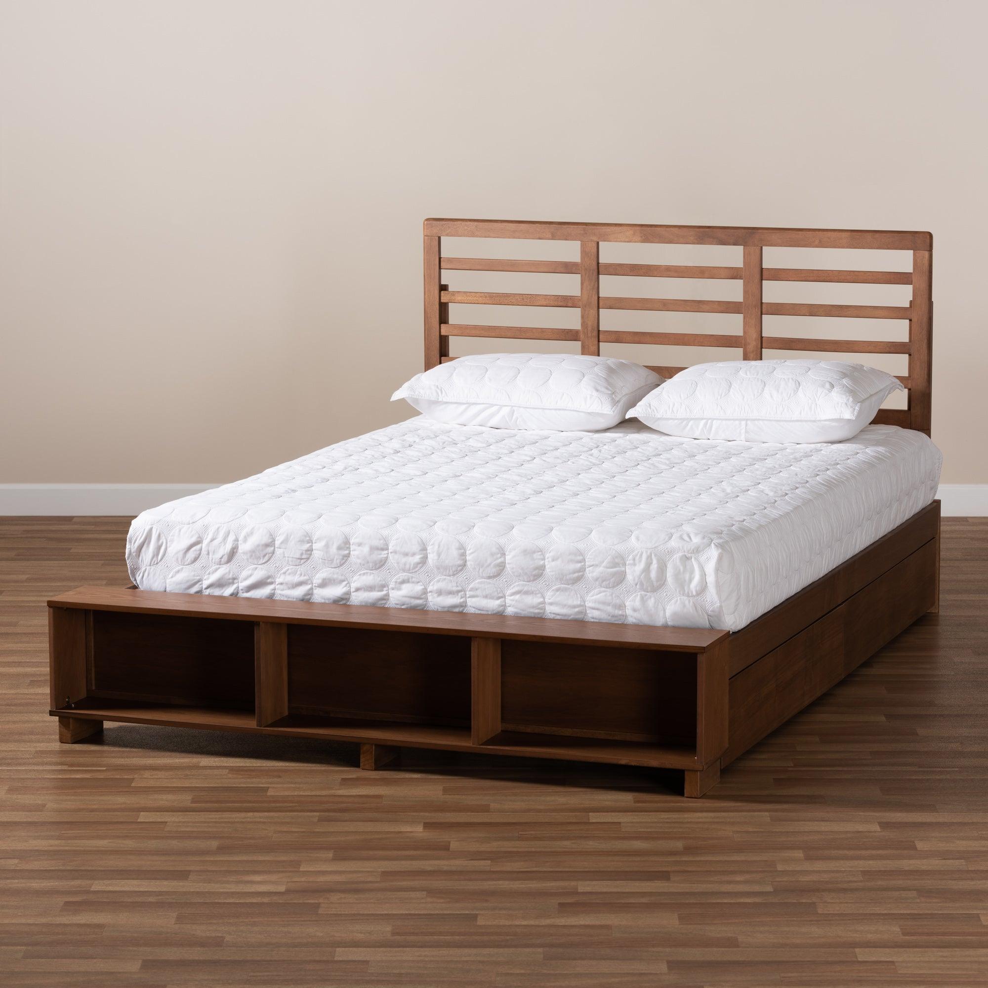 Milana Modern Transitional Ash Finished Wood 4-Drawer Platform Storage Bed