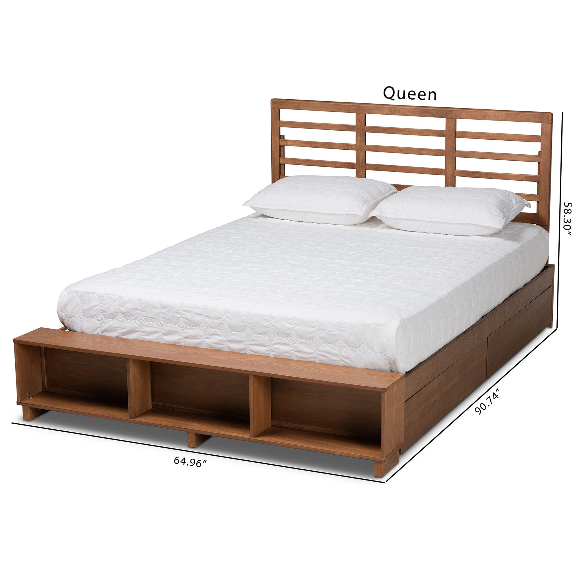 Milana Modern Transitional Ash Finished Wood 4-Drawer Platform Storage Bed