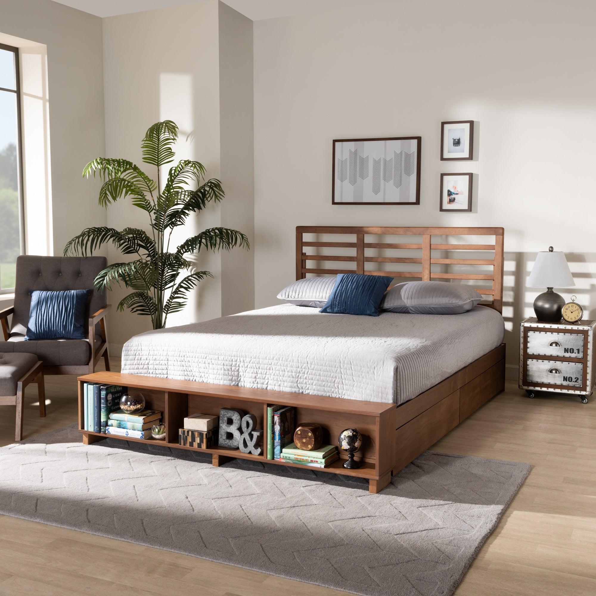 Milana Modern Transitional Ash Finished Wood 4-Drawer Platform Storage Bed