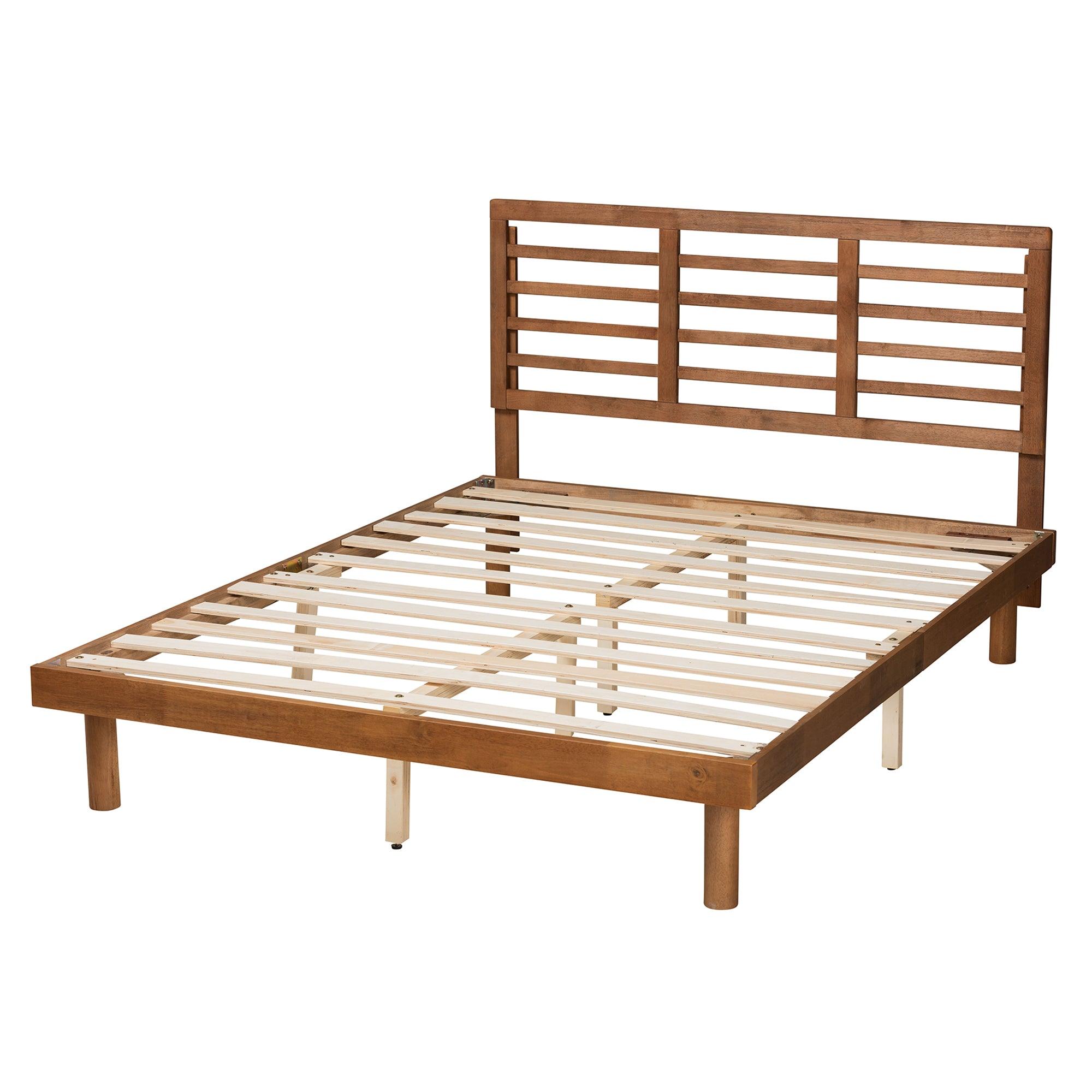 Lucine Mid-Century Modern Ash Finished Wood Platform Bed