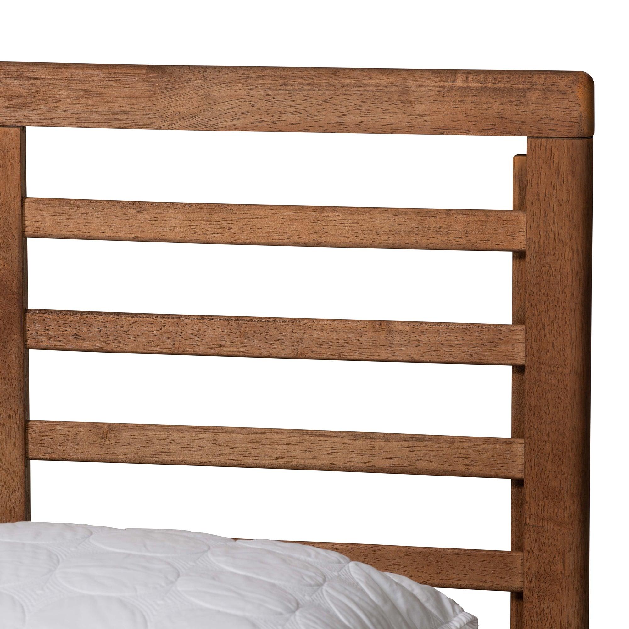 Lucine Mid-Century Modern Ash Finished Wood Platform Bed