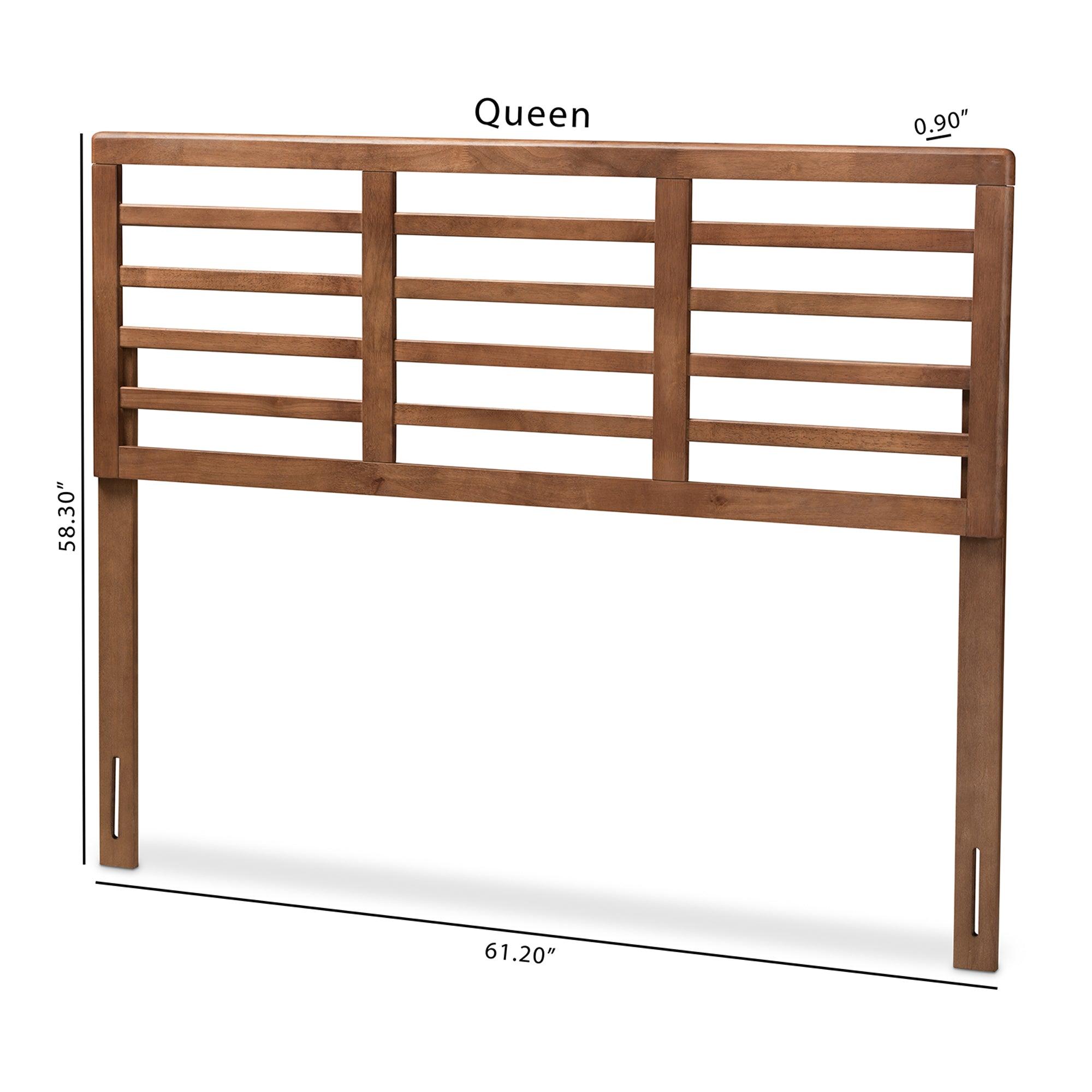 Salome Mid-Century Modern Finished Wood Open Slat Headboard