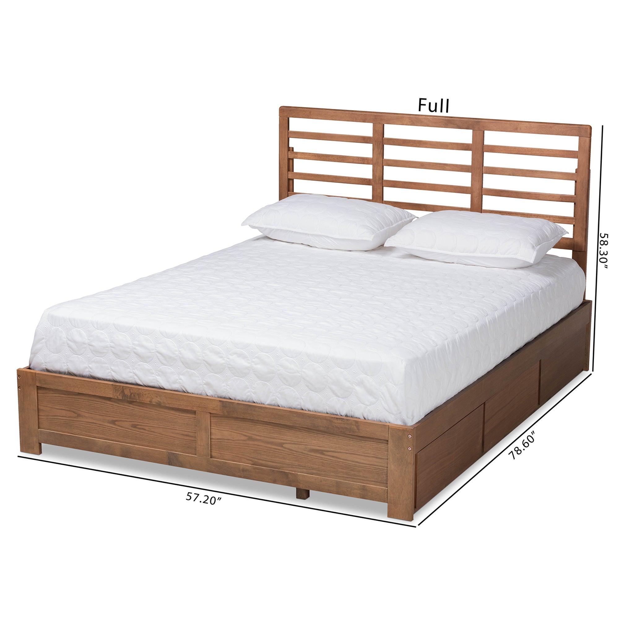 Piera Modern and Contemporary Transitional Ash Finished Wood 3-Drawer Platform Storage Bed