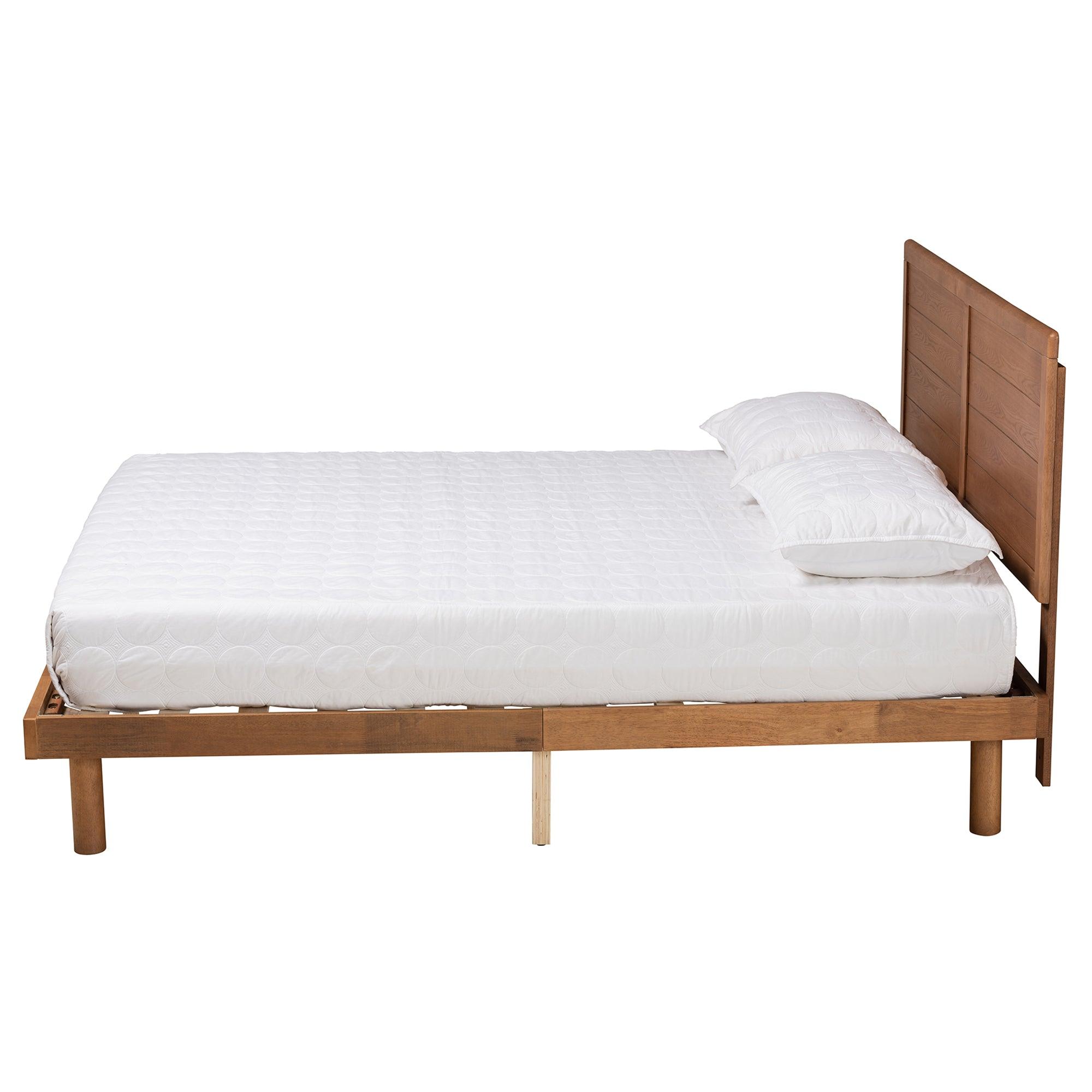 Daina Mid-Century Modern Ash Finished Wood Platform Bed