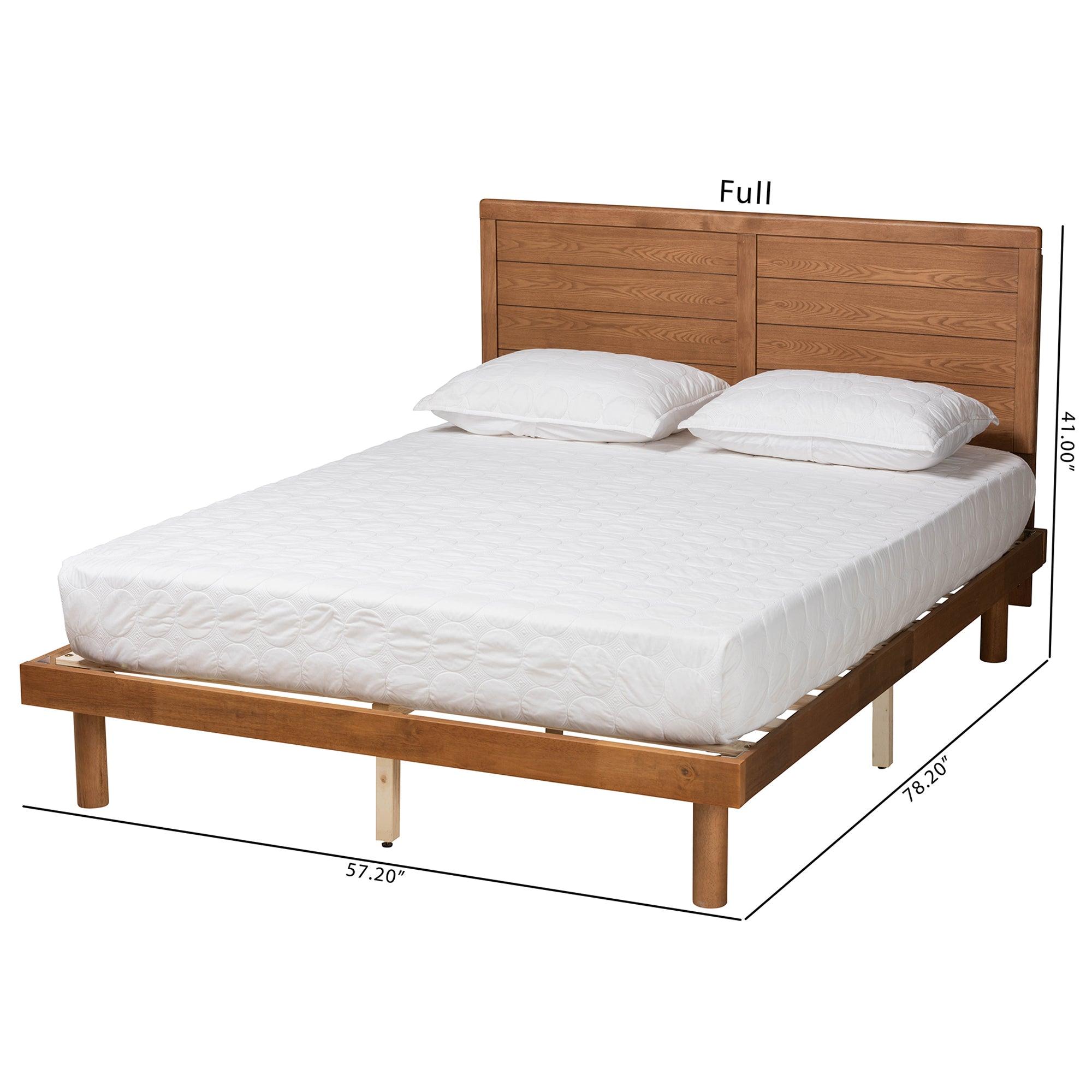 Daina Mid-Century Modern Ash Finished Wood Platform Bed