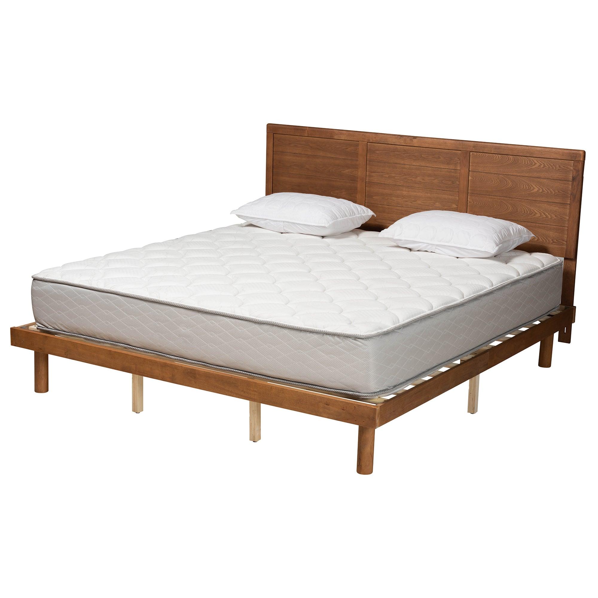 Daina Mid-Century Modern Ash Finished Wood Platform Bed