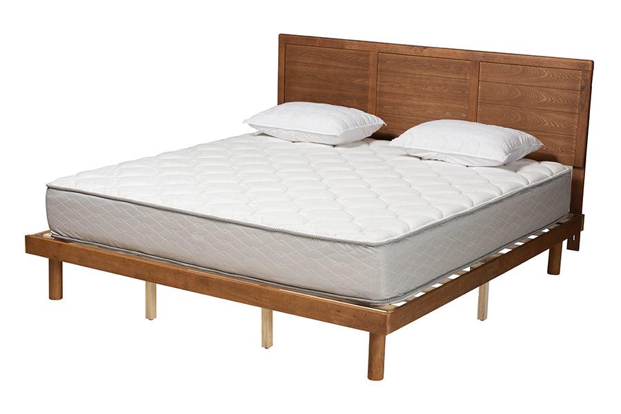 Daina Mid-Century Modern Ash Finished Wood Platform Bed