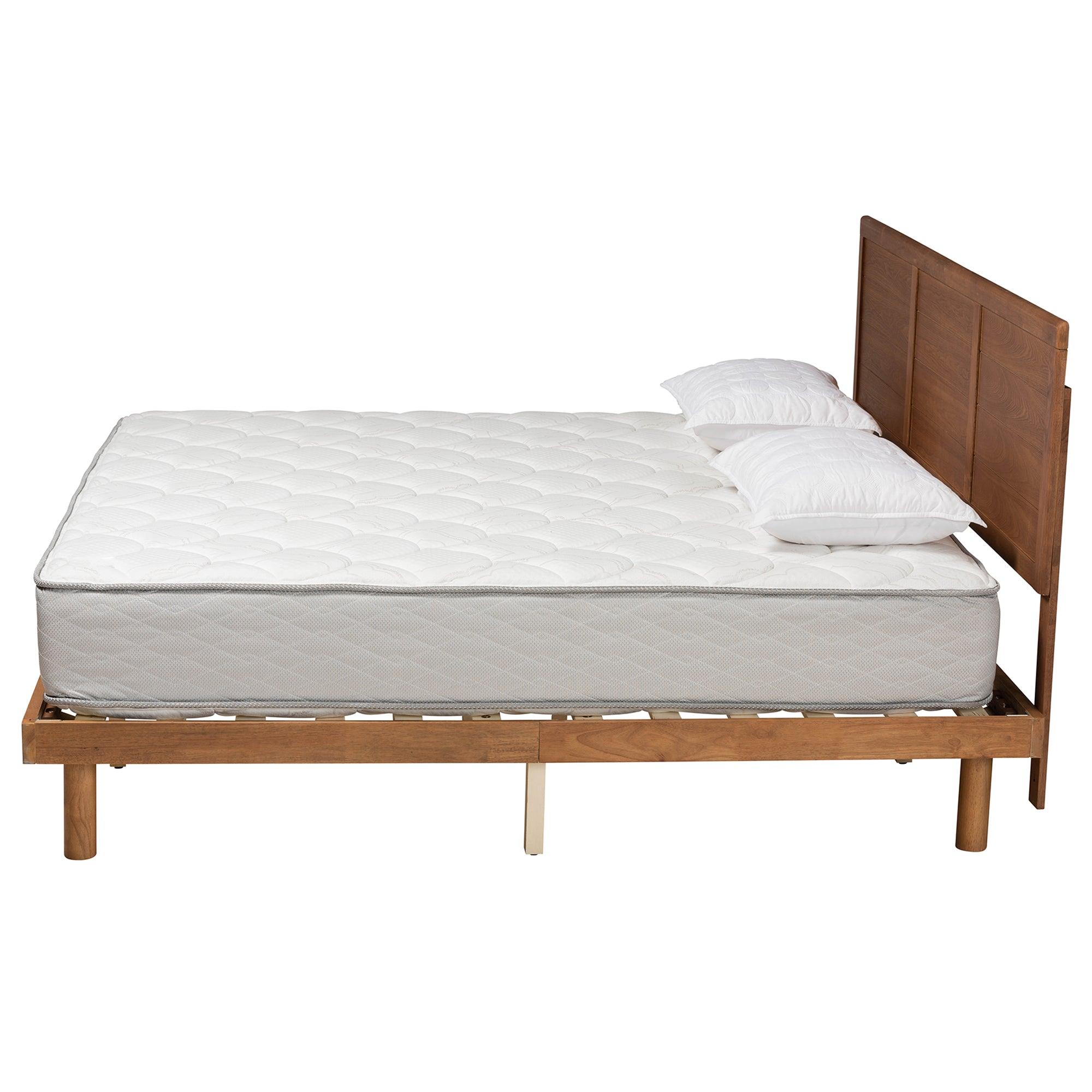 Daina Mid-Century Modern Ash Finished Wood Platform Bed