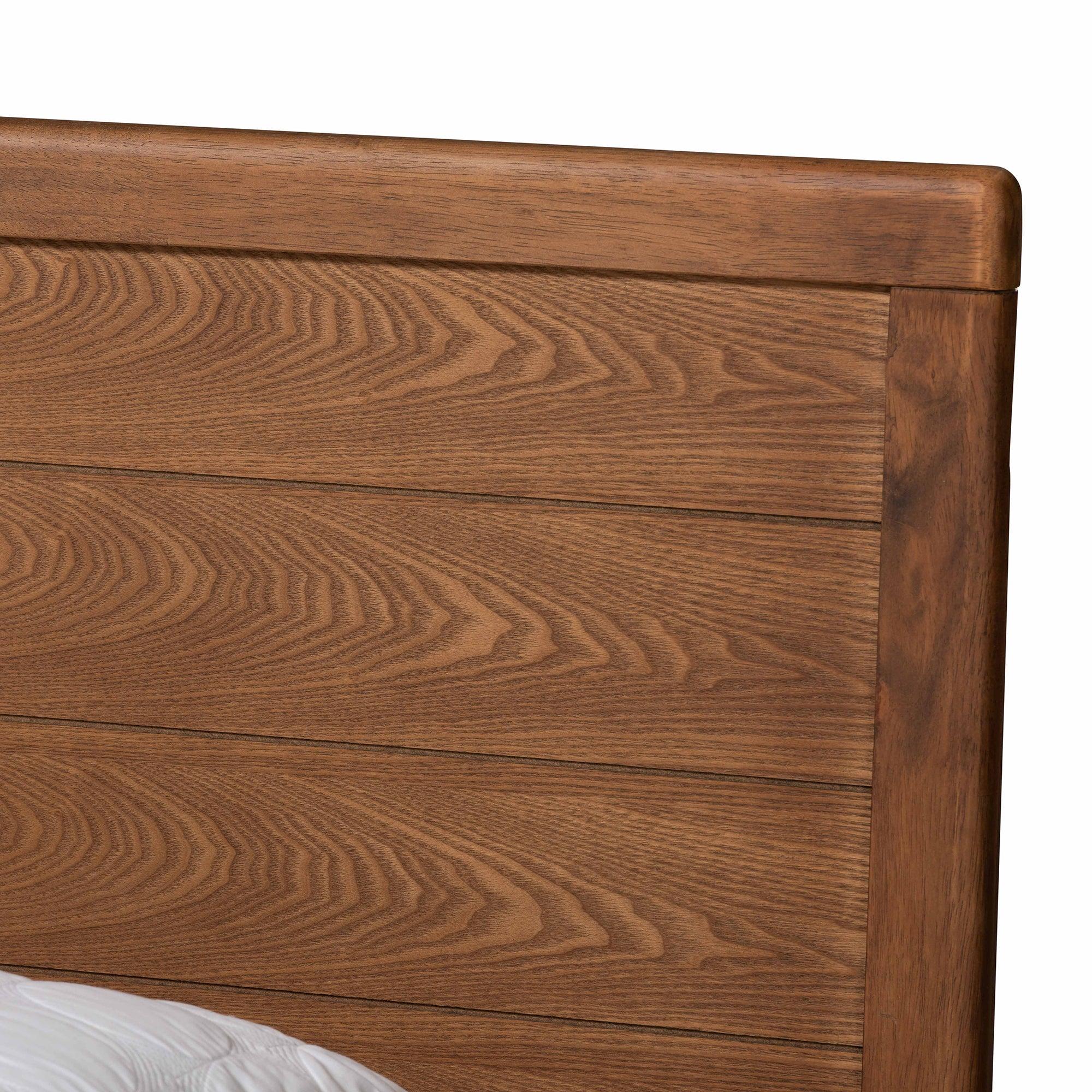 Daina Mid-Century Modern Ash Finished Wood Platform Bed