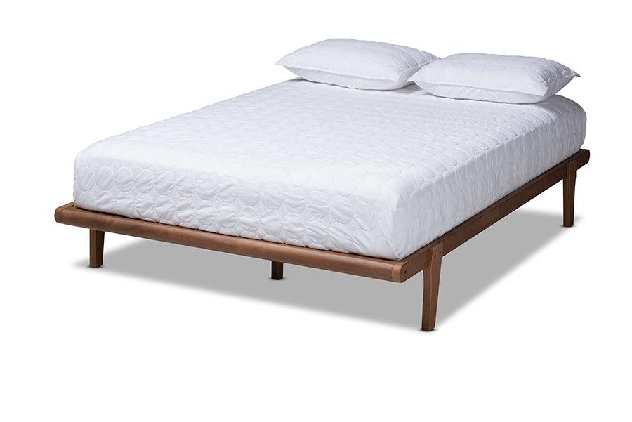 Kaia Mid-Century Modern Finished Wood Platform Bed Frame