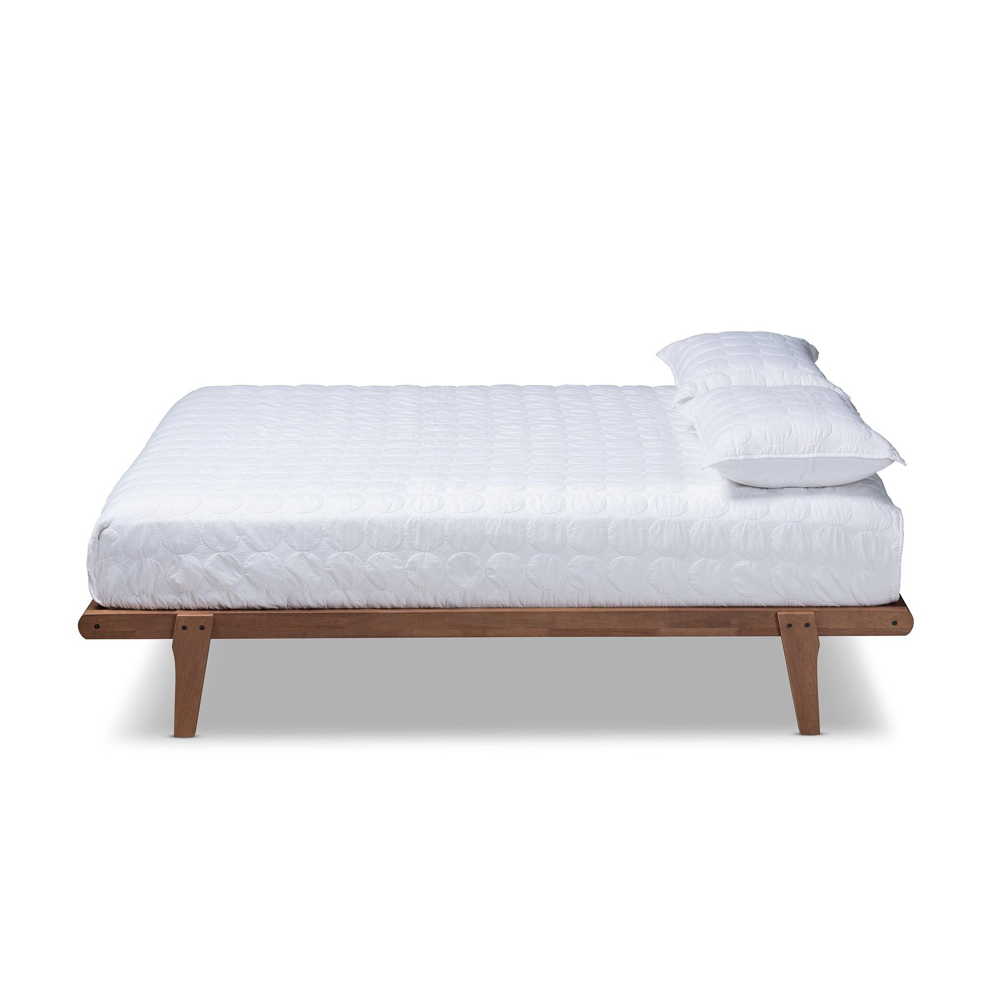 Kaia Mid-Century Modern Finished Wood Platform Bed Frame