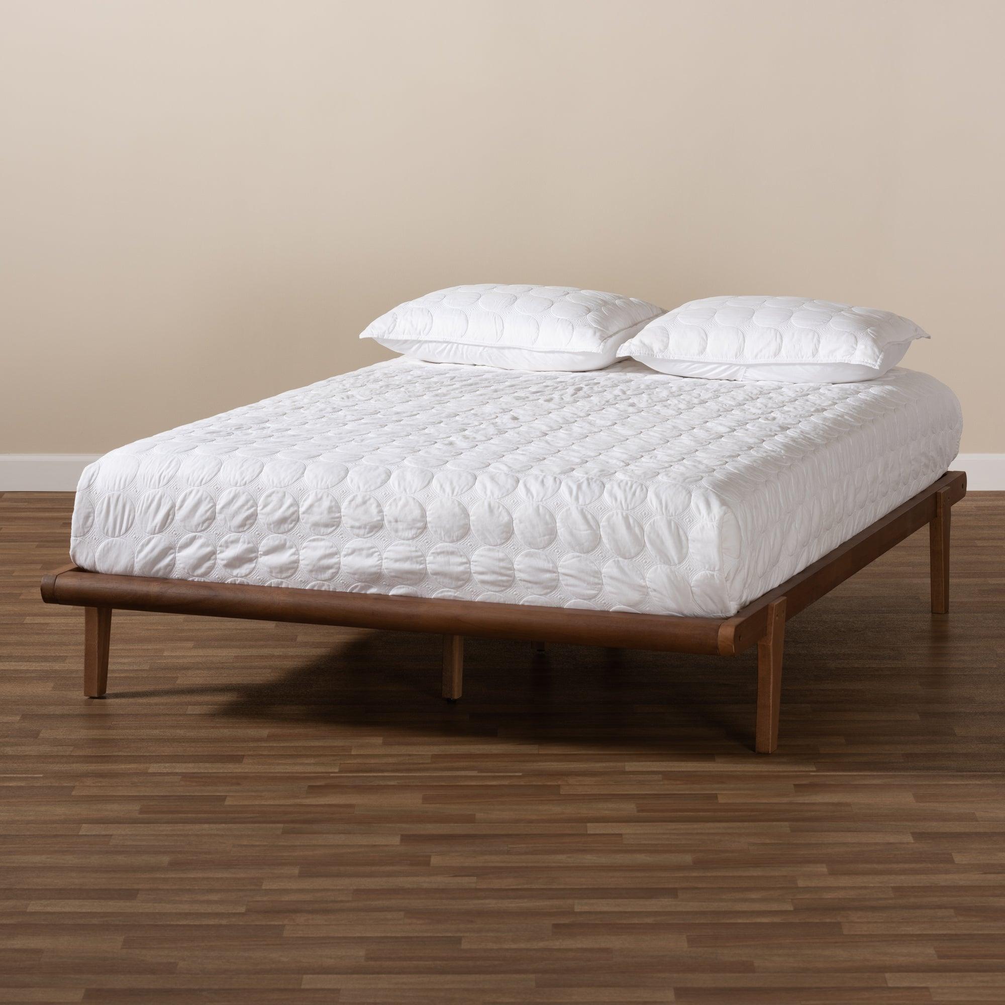 Kaia Mid-Century Modern Finished Wood Platform Bed Frame