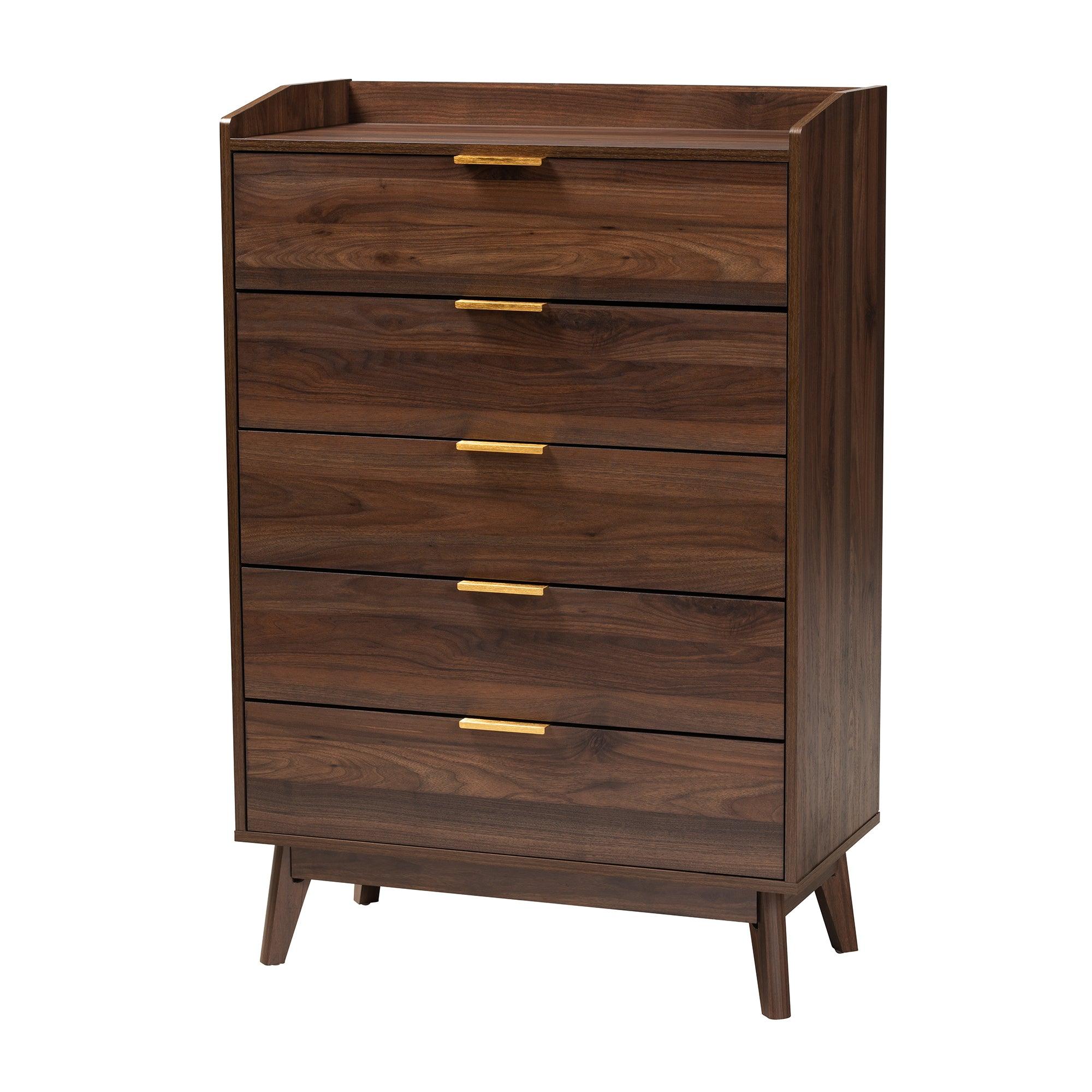 Lena Mid-Century Modern Finished Wood 3-Piece Storage Set