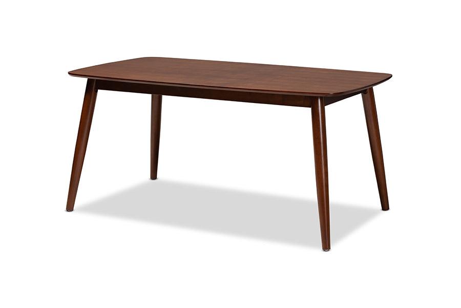 Edna Mid-Century Modern Finished Wood Dining Table