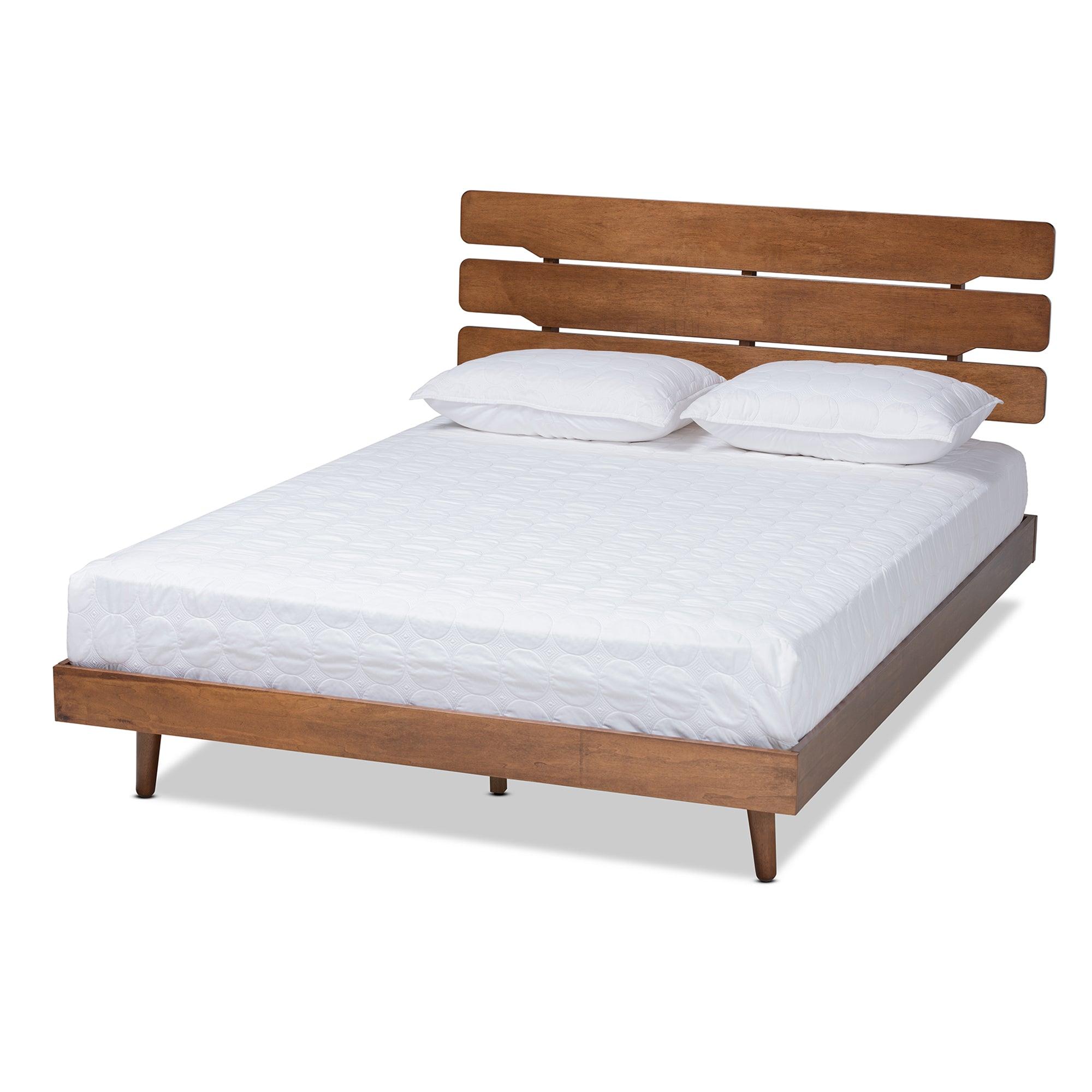 Anzia Mid-Century Modern Finished Wood Platform bed