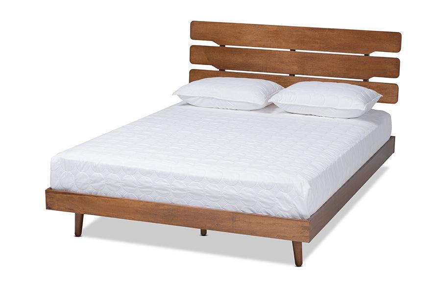 Anzia Mid-Century Modern Finished Wood Platform bed