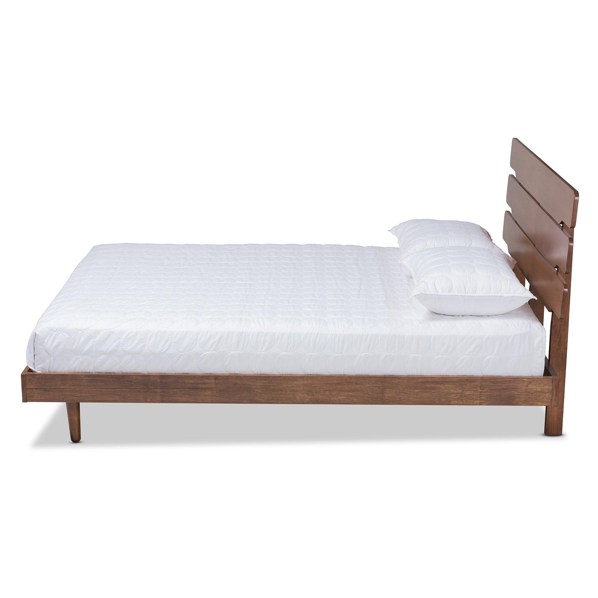 Anzia Mid-Century Modern Finished Wood Platform bed