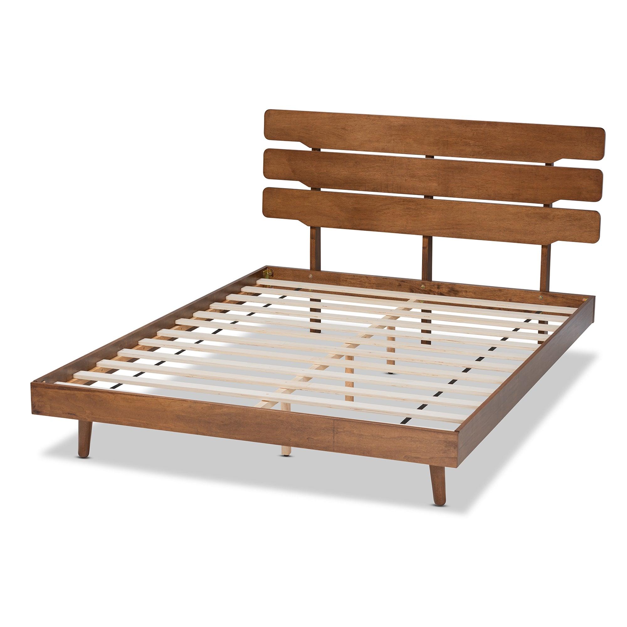 Anzia Mid-Century Modern Finished Wood Platform bed