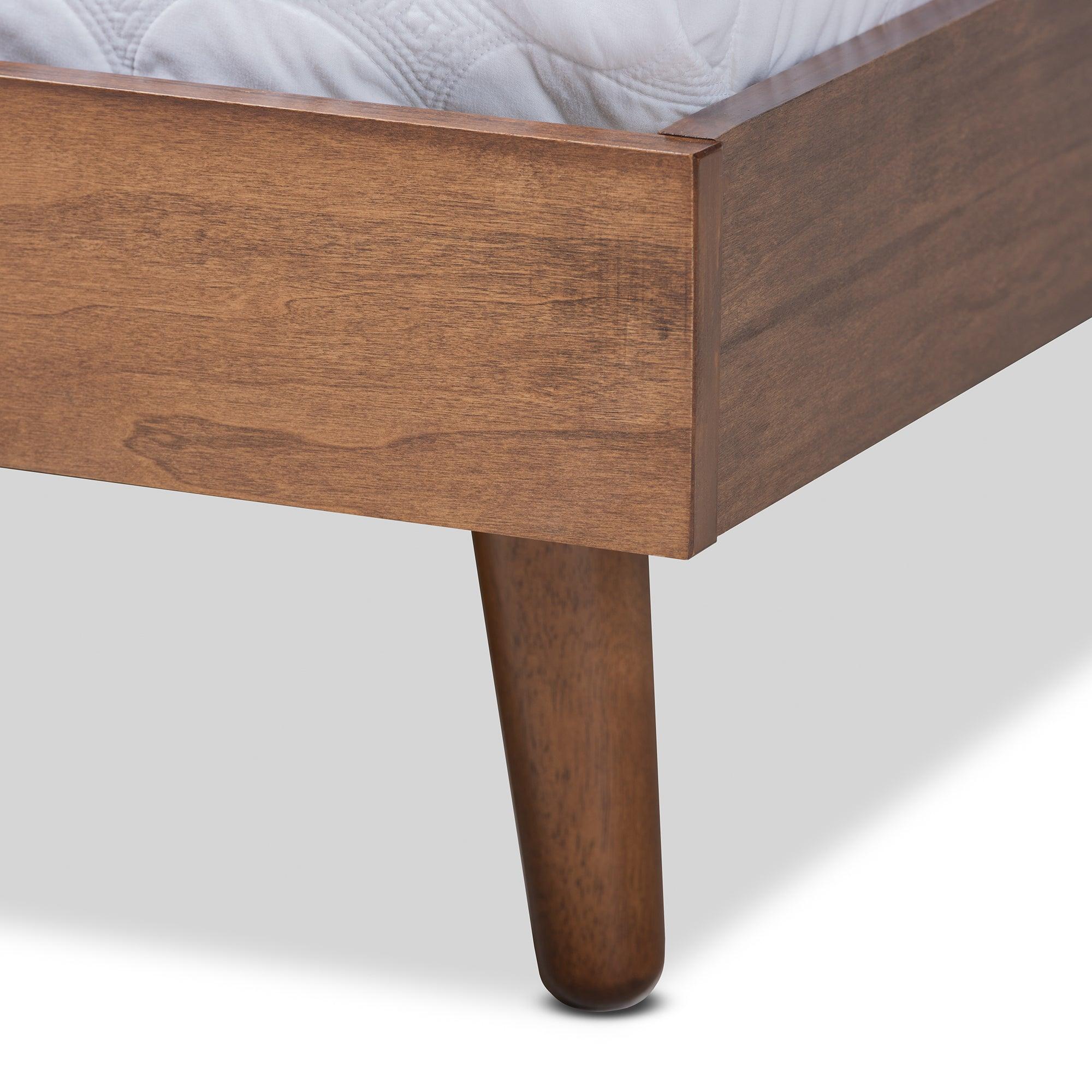 Anzia Mid-Century Modern Finished Wood Platform bed