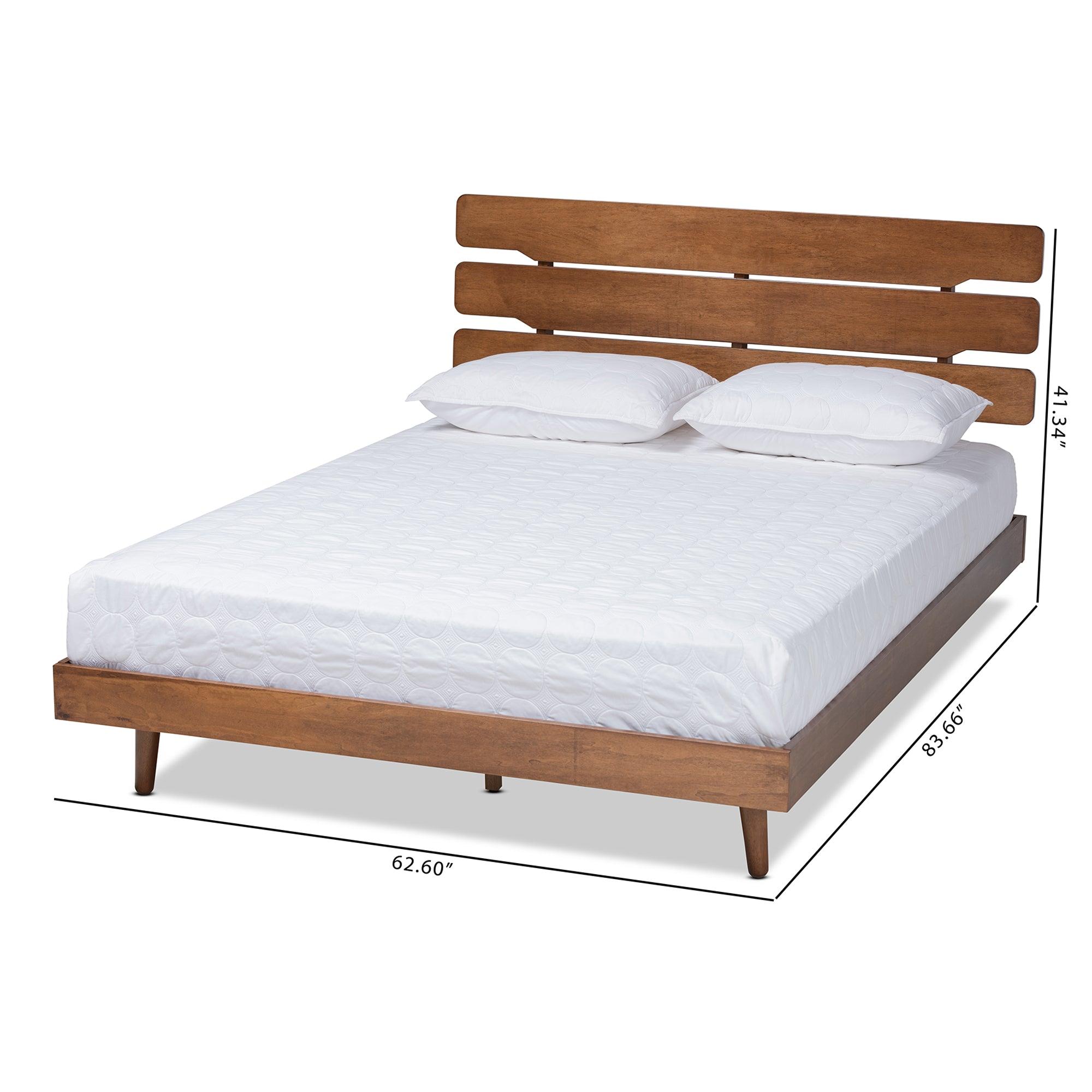 Anzia Mid-Century Modern Finished Wood Platform bed