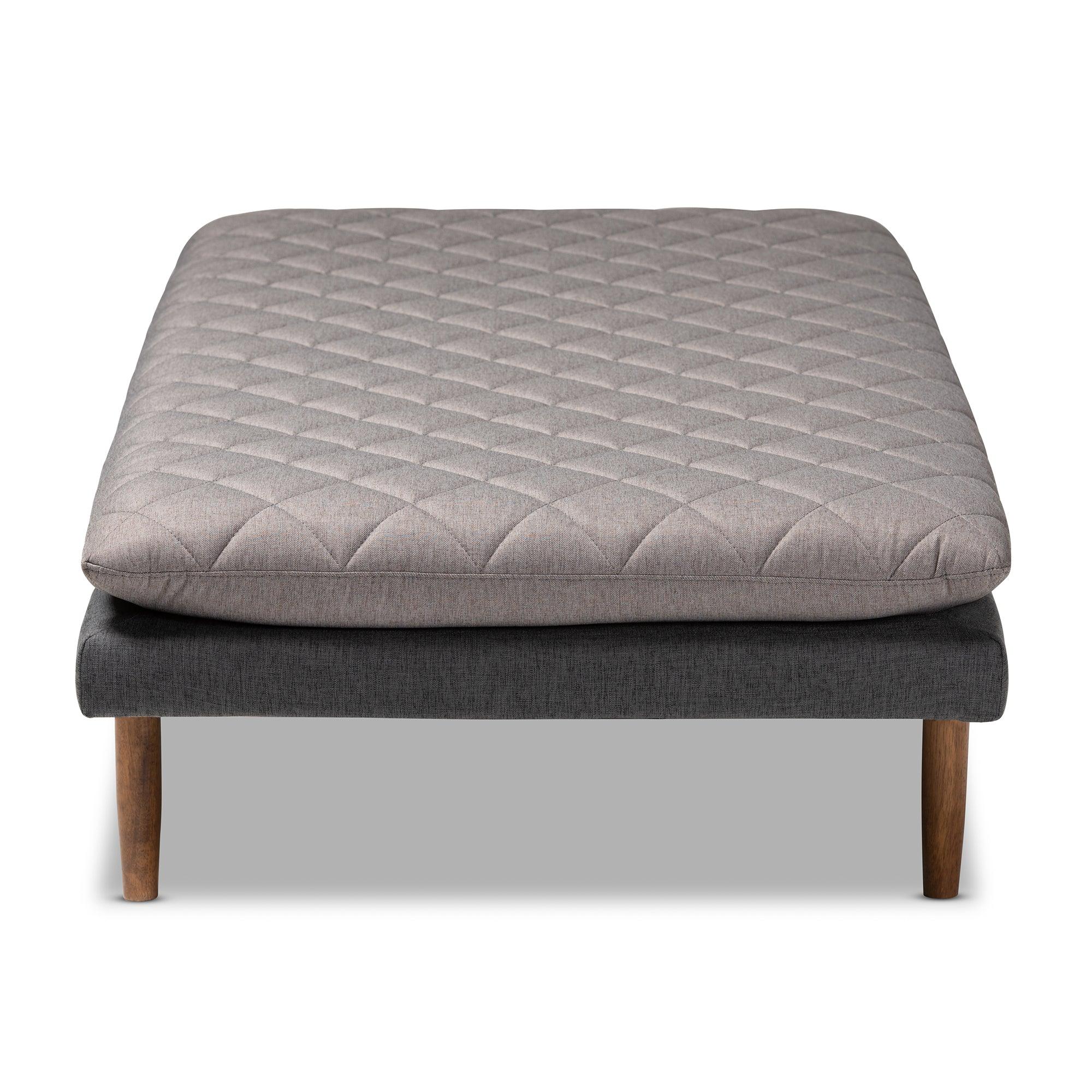 Marit Mid-Century Modern Two-Tone Fabric Upholstered Finished Wood Daybed