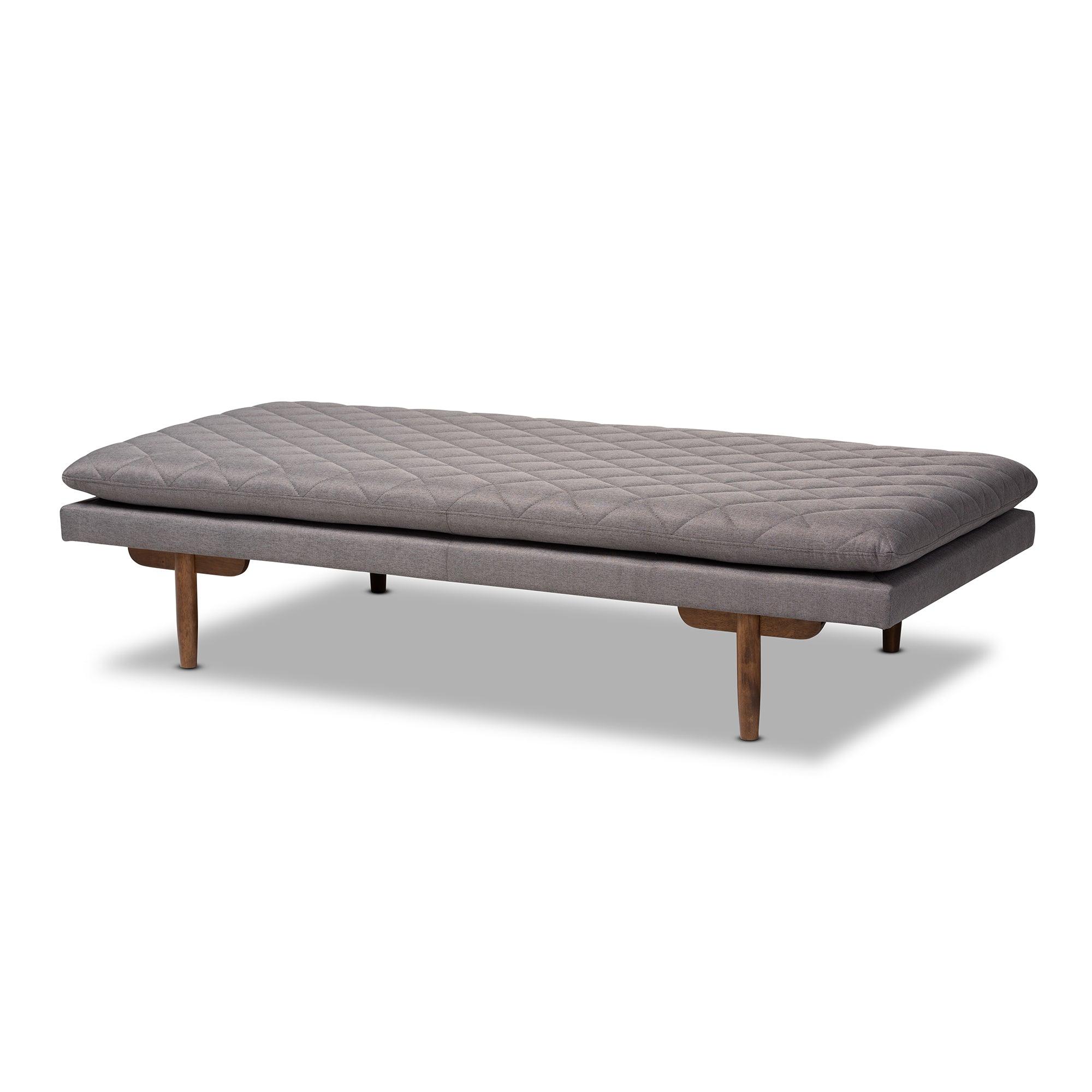 Marit Mid-Century Modern Fabric Upholstered Finished Wood Daybed