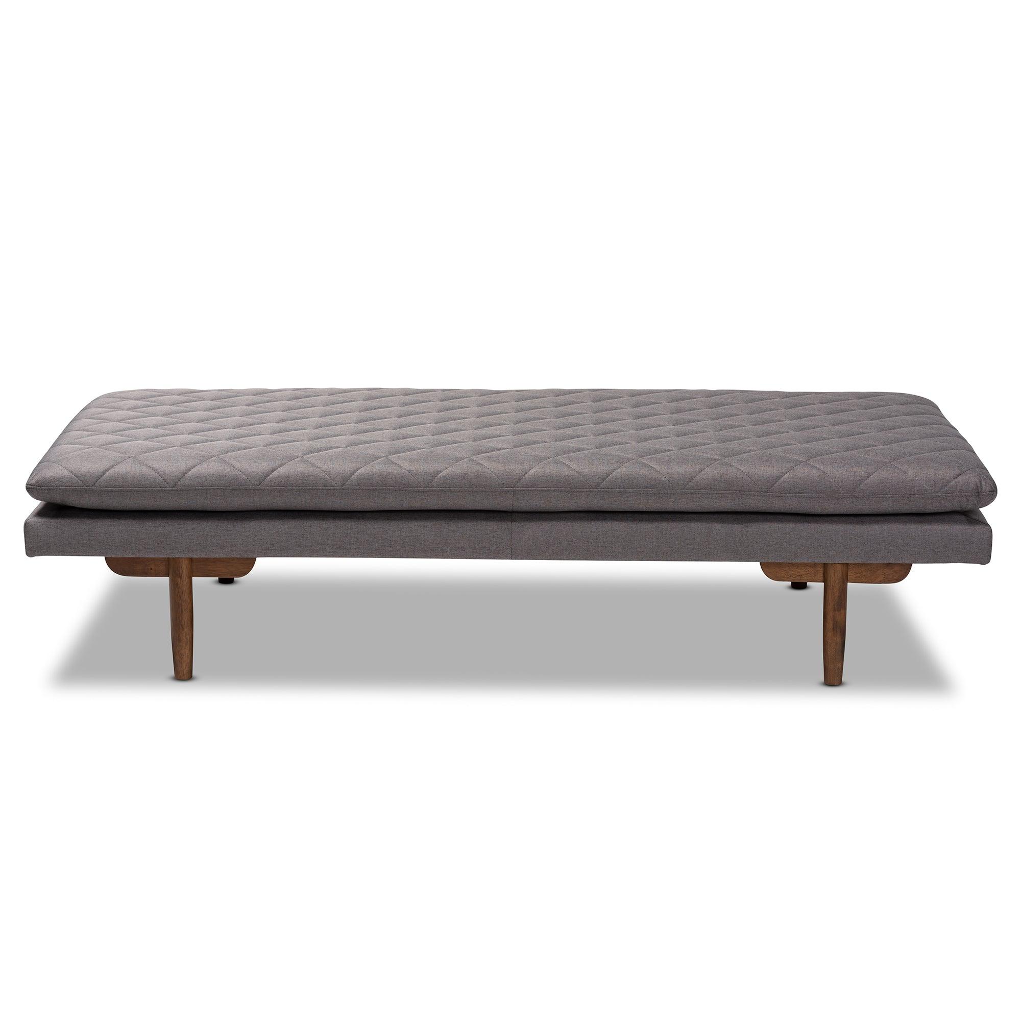 Marit Mid-Century Modern Fabric Upholstered Finished Wood Daybed