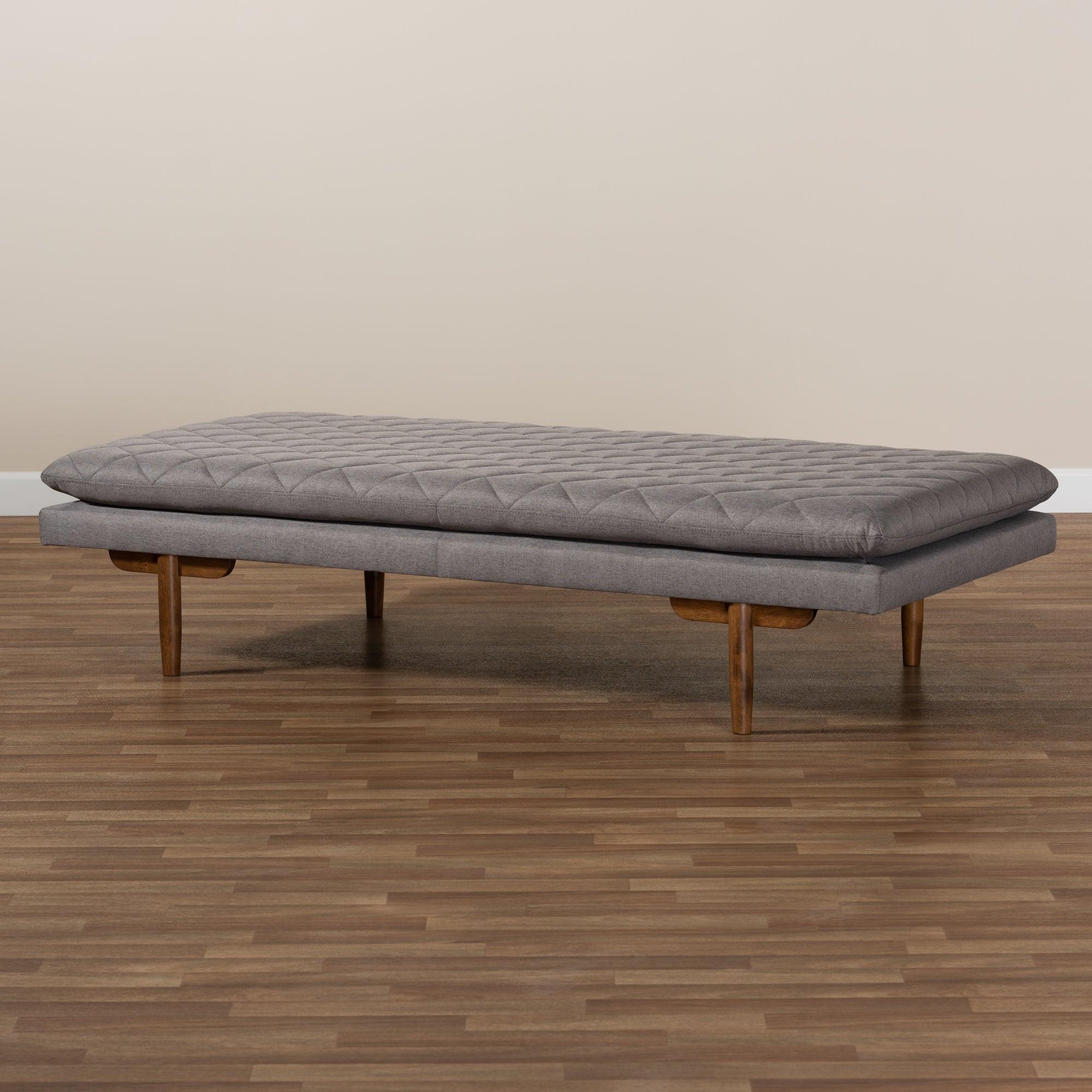 Marit Mid-Century Modern Fabric Upholstered Finished Wood Daybed