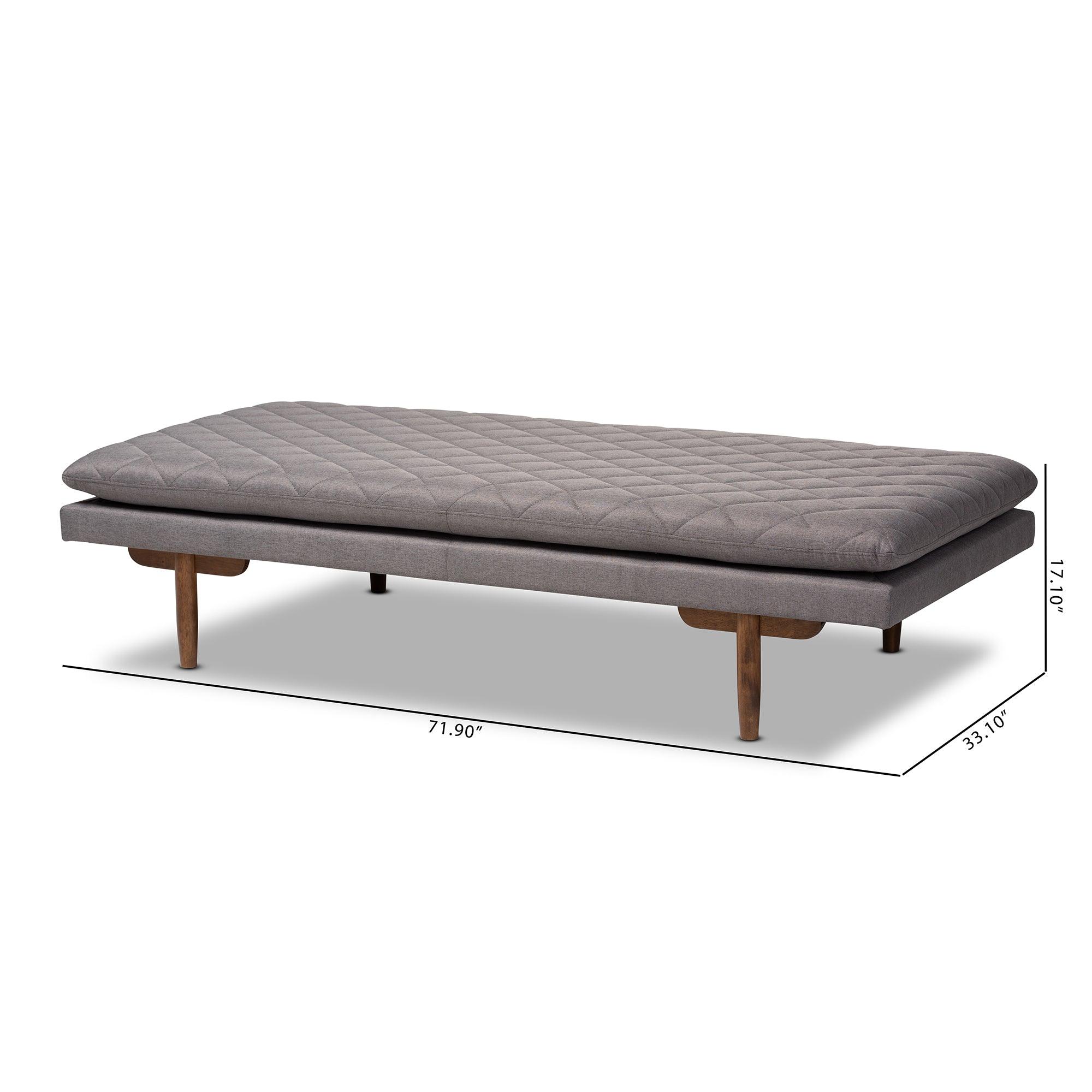 Marit Mid-Century Modern Fabric Upholstered Finished Wood Daybed